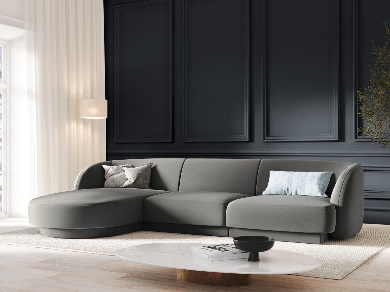 Modularna kutna garnitura Tivlomi 102 (Bluvel 13)