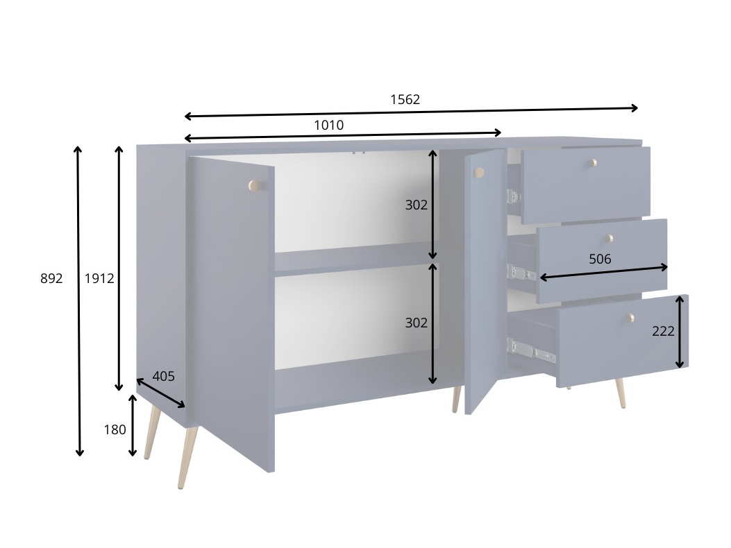 Komoda Corcamo 100 (Tamno plava)