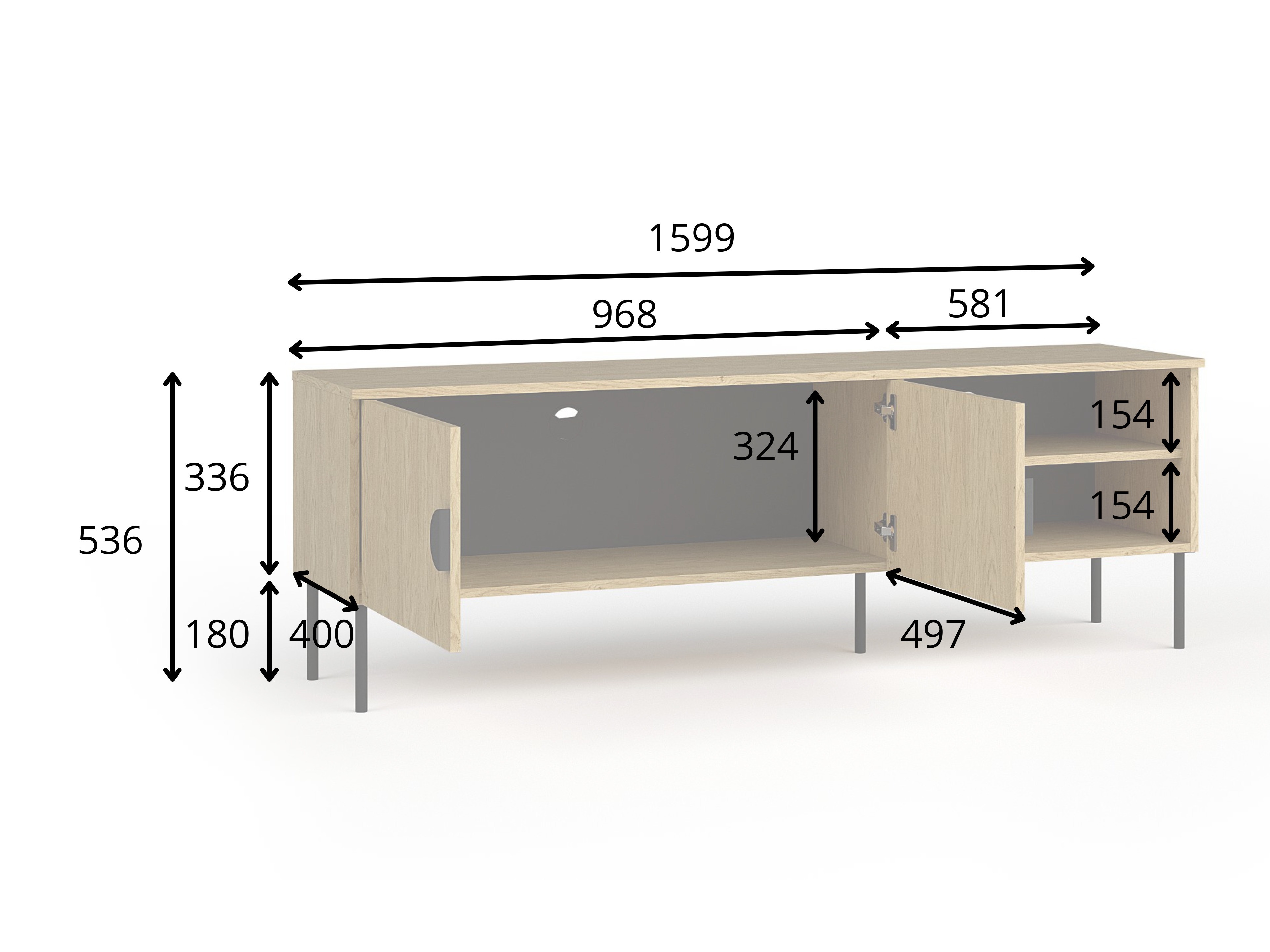 TV stol Morsono 102 (Crna)