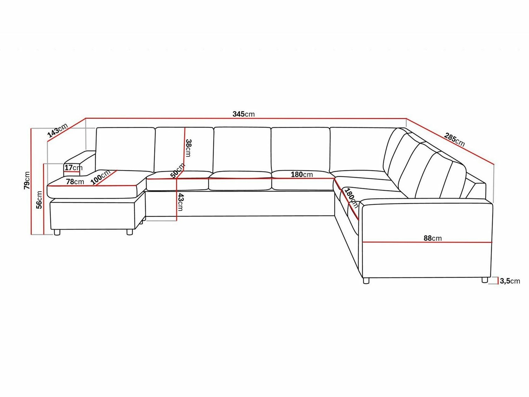 Kutna garnitura Scandinavian Choice Remavio 125 (Siva)