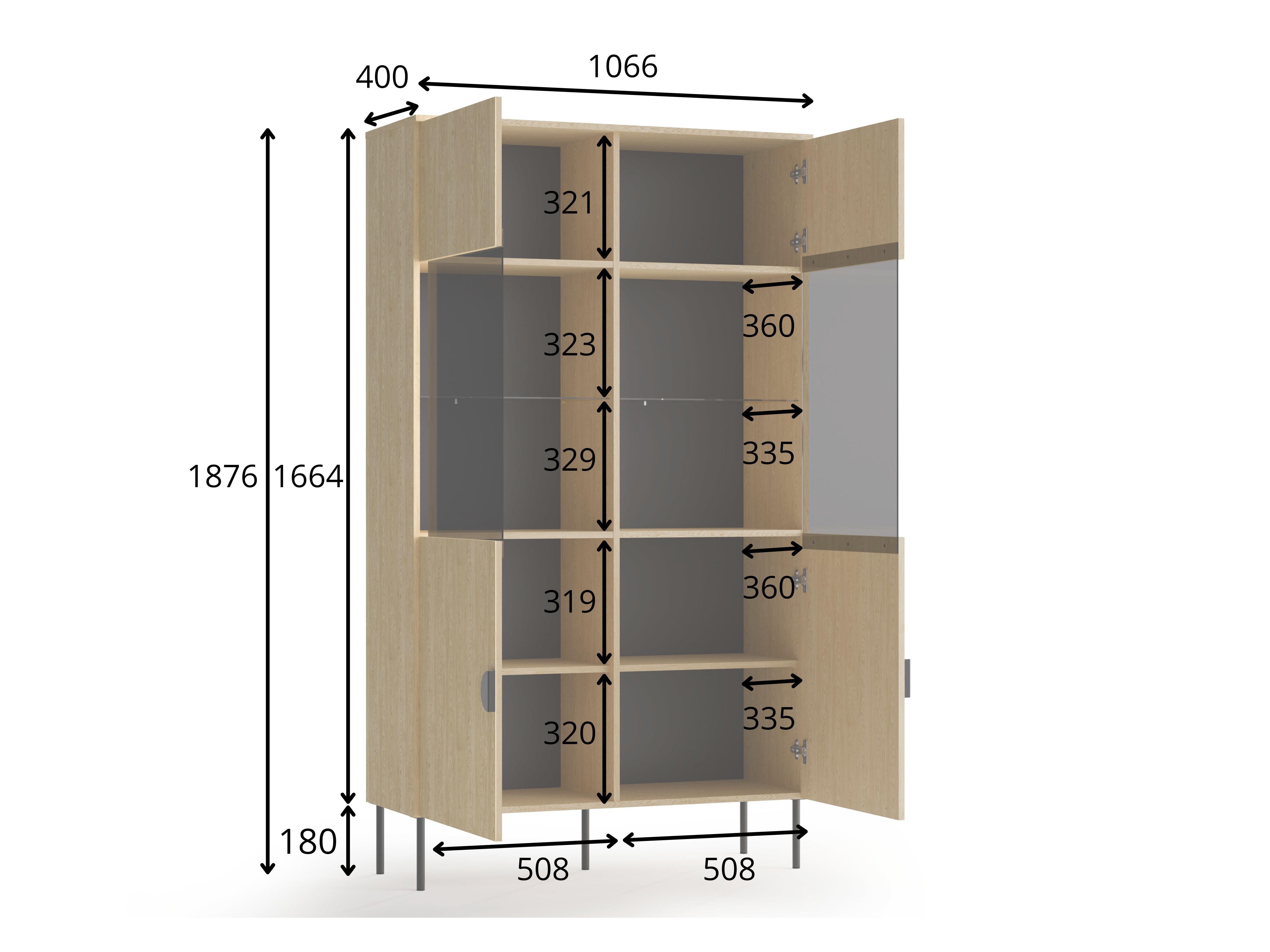 Polica Morsono 104 (Crna)