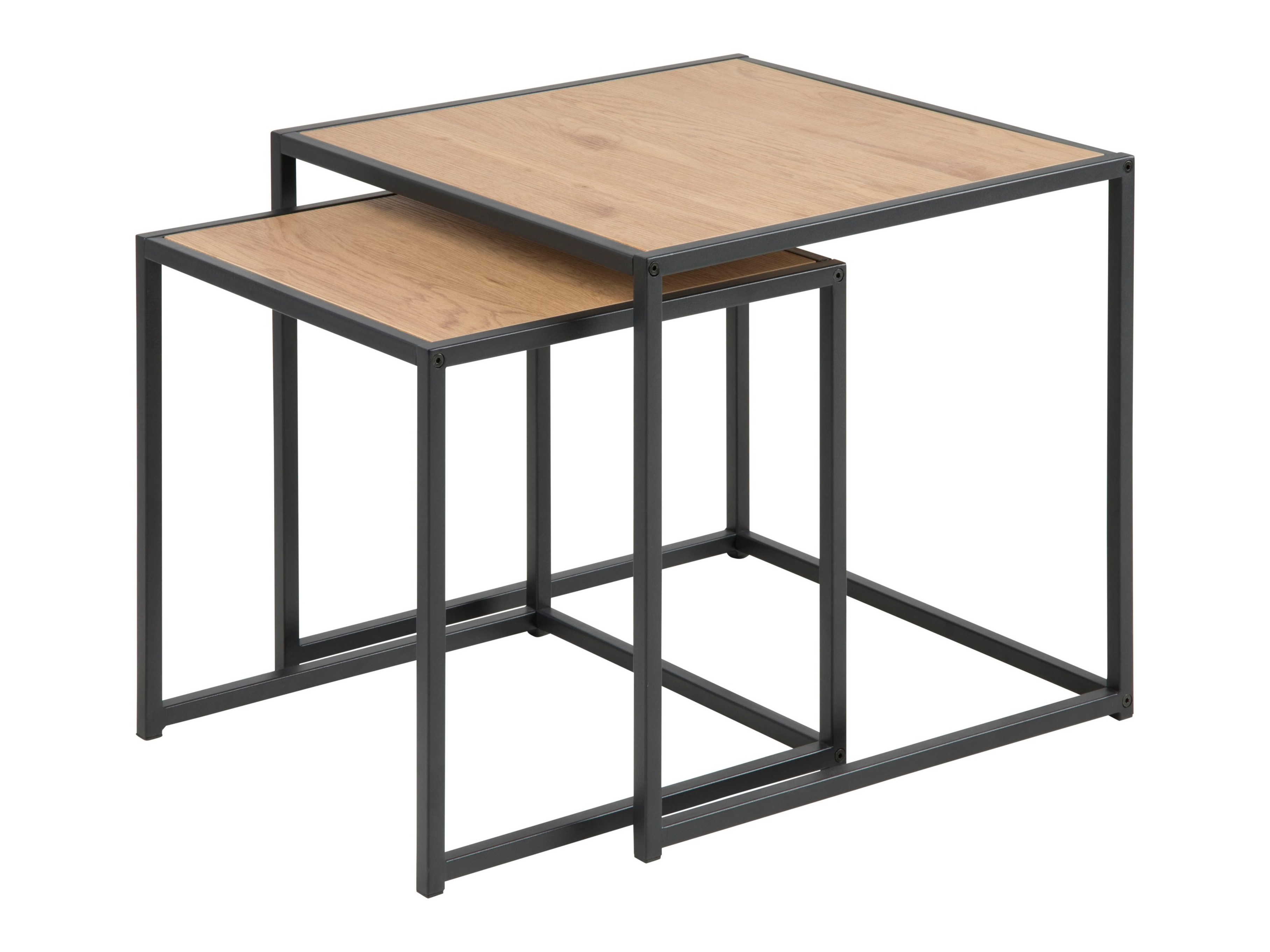 Set pomoćnih stolića Norsica 461 (Divlji hrast + Crna)