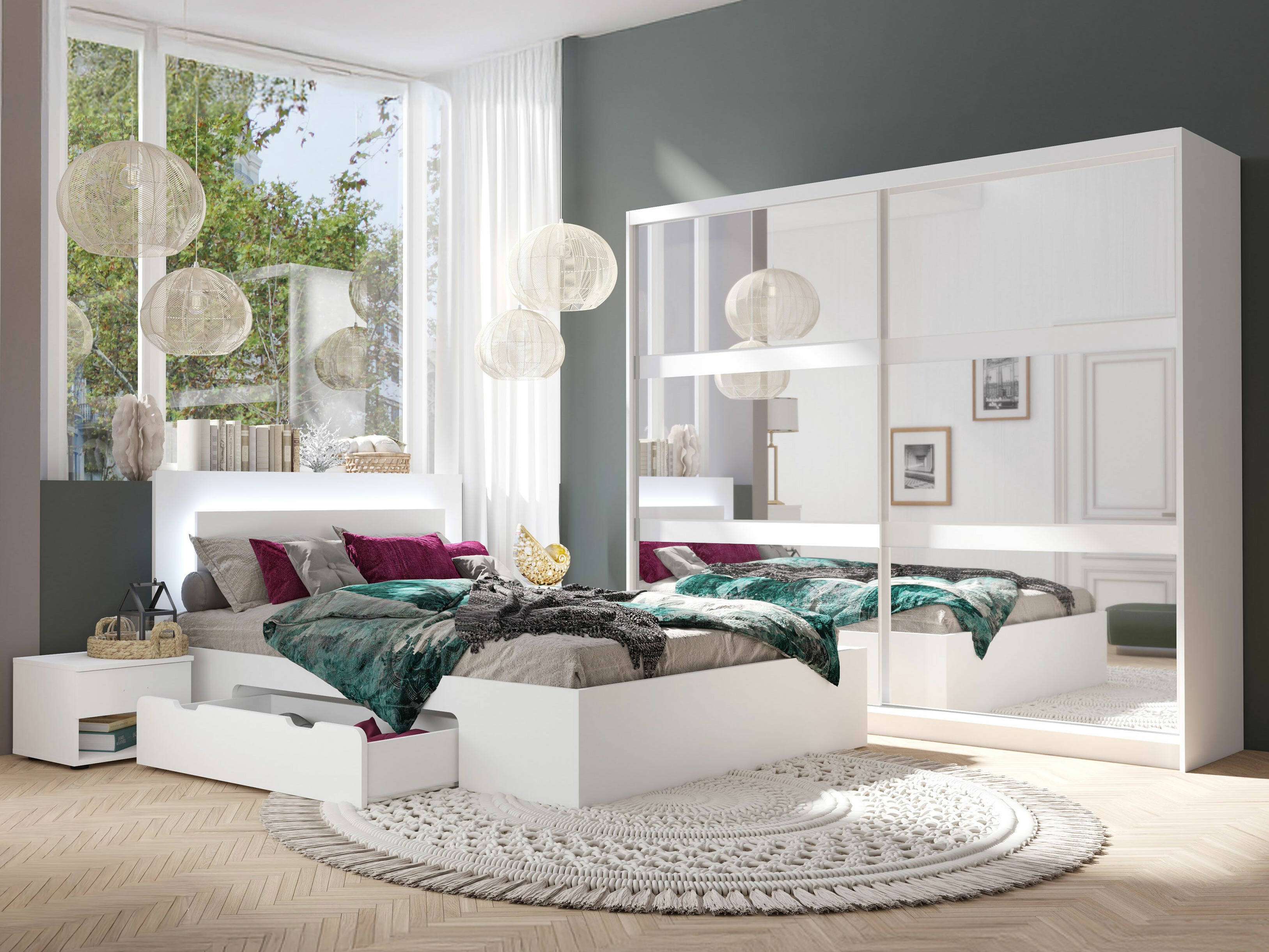 Set za spavaću sobu Odecira 104 (Bijela)