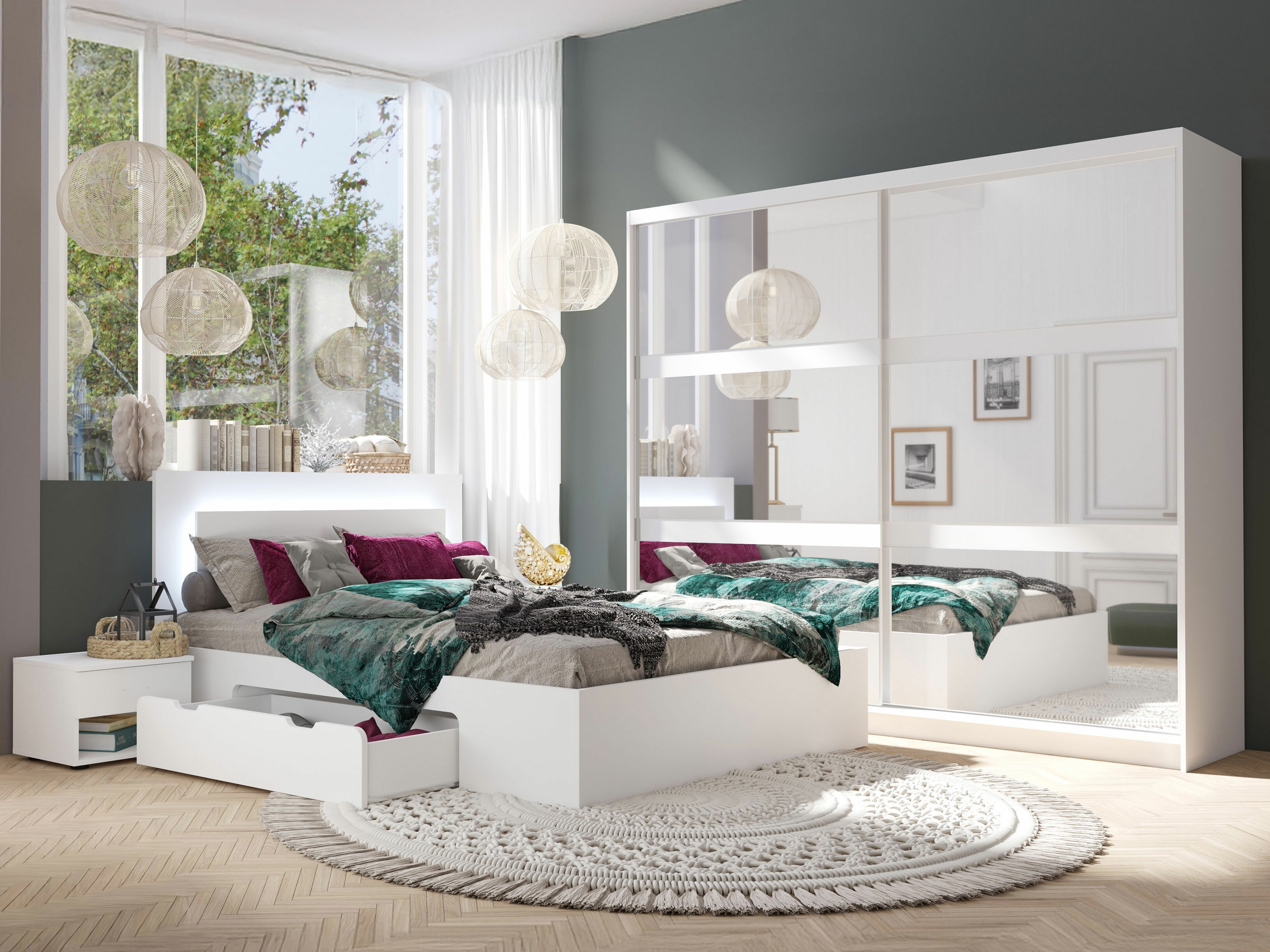 Set za spavaću sobu Odecira 104 (Bijela)