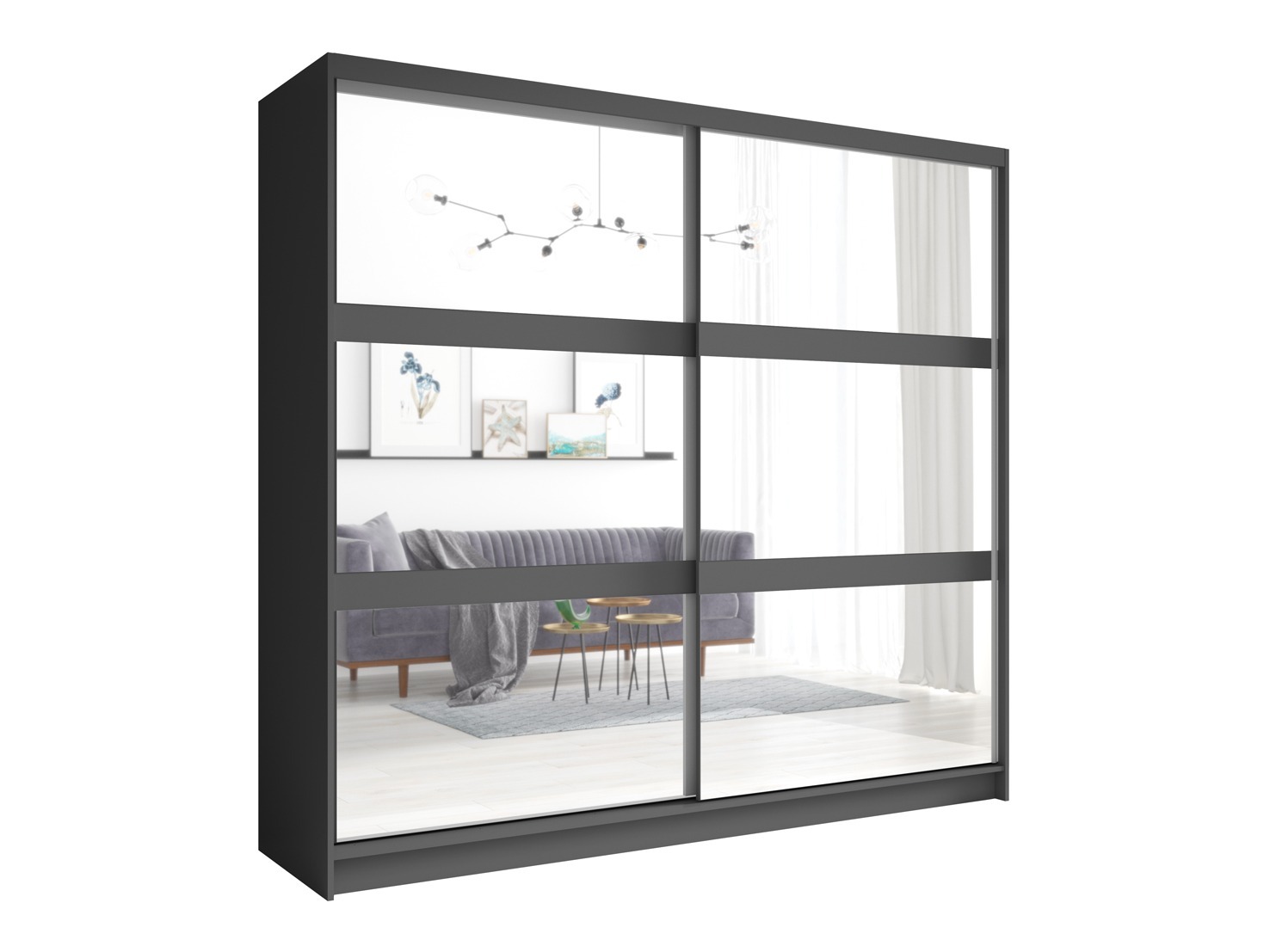 Set za spavaću sobu Odecira 104 (Grafit)