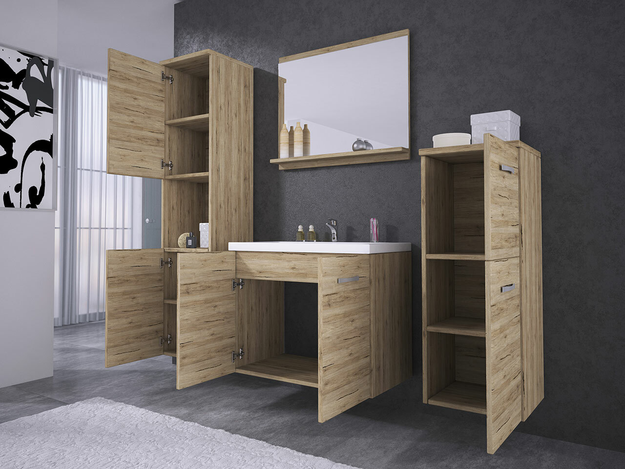 Kupaonski namještaj Sarasota 108 (Wotan hrast)