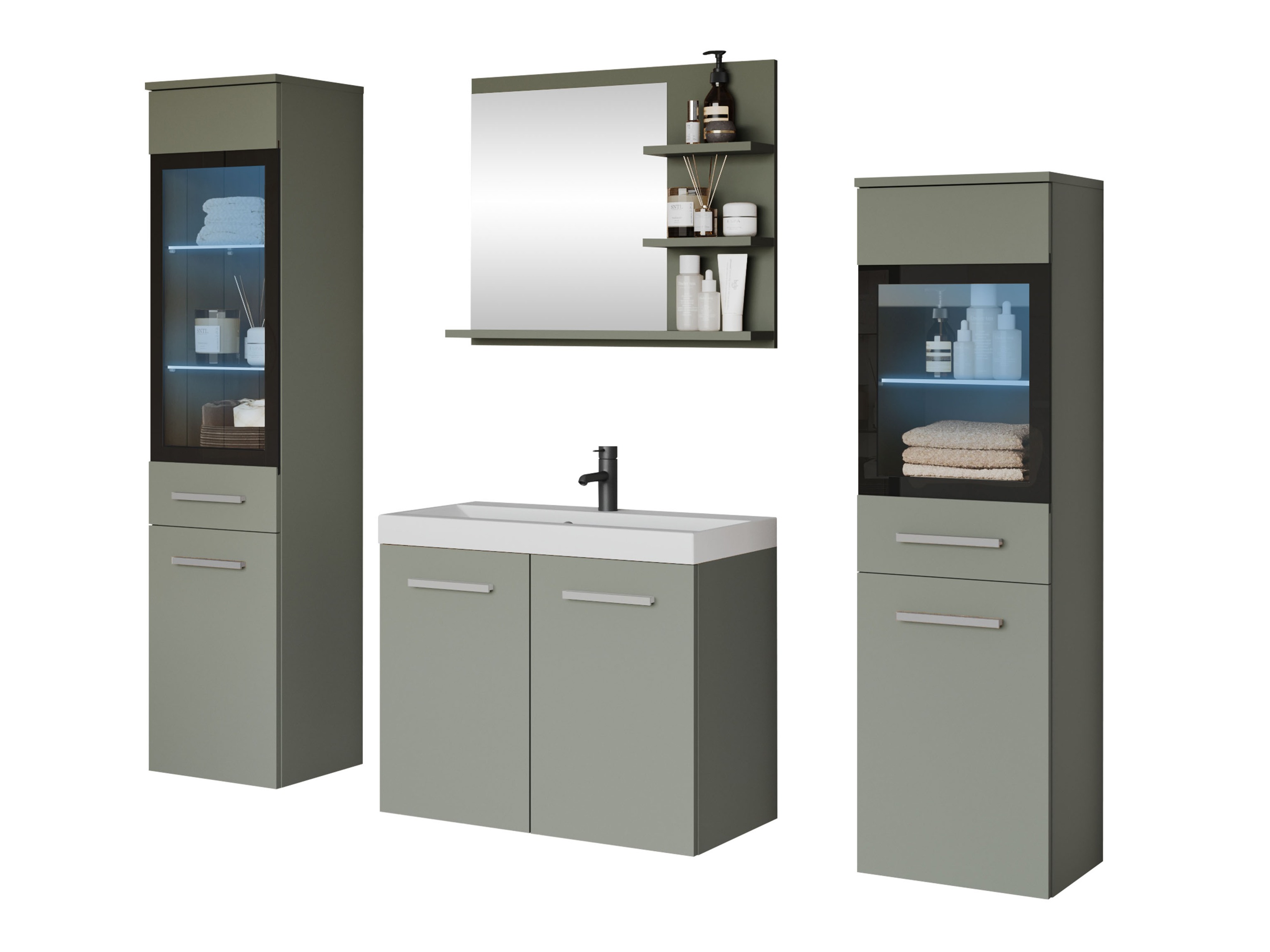 Kupaonski namještaj Sarasota 141 (Prašnjavo zelena)