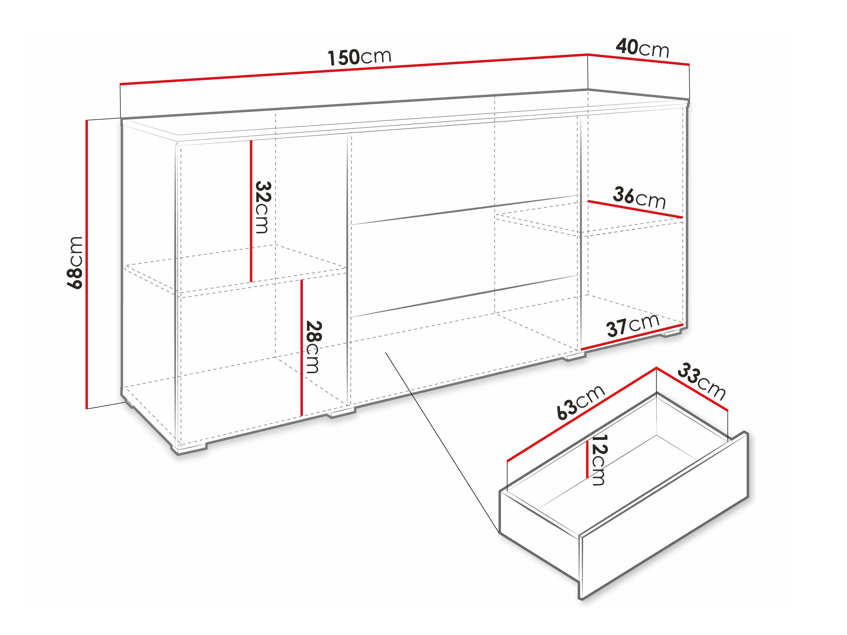 Komoda Sarasota 142 (Artisan hrast)