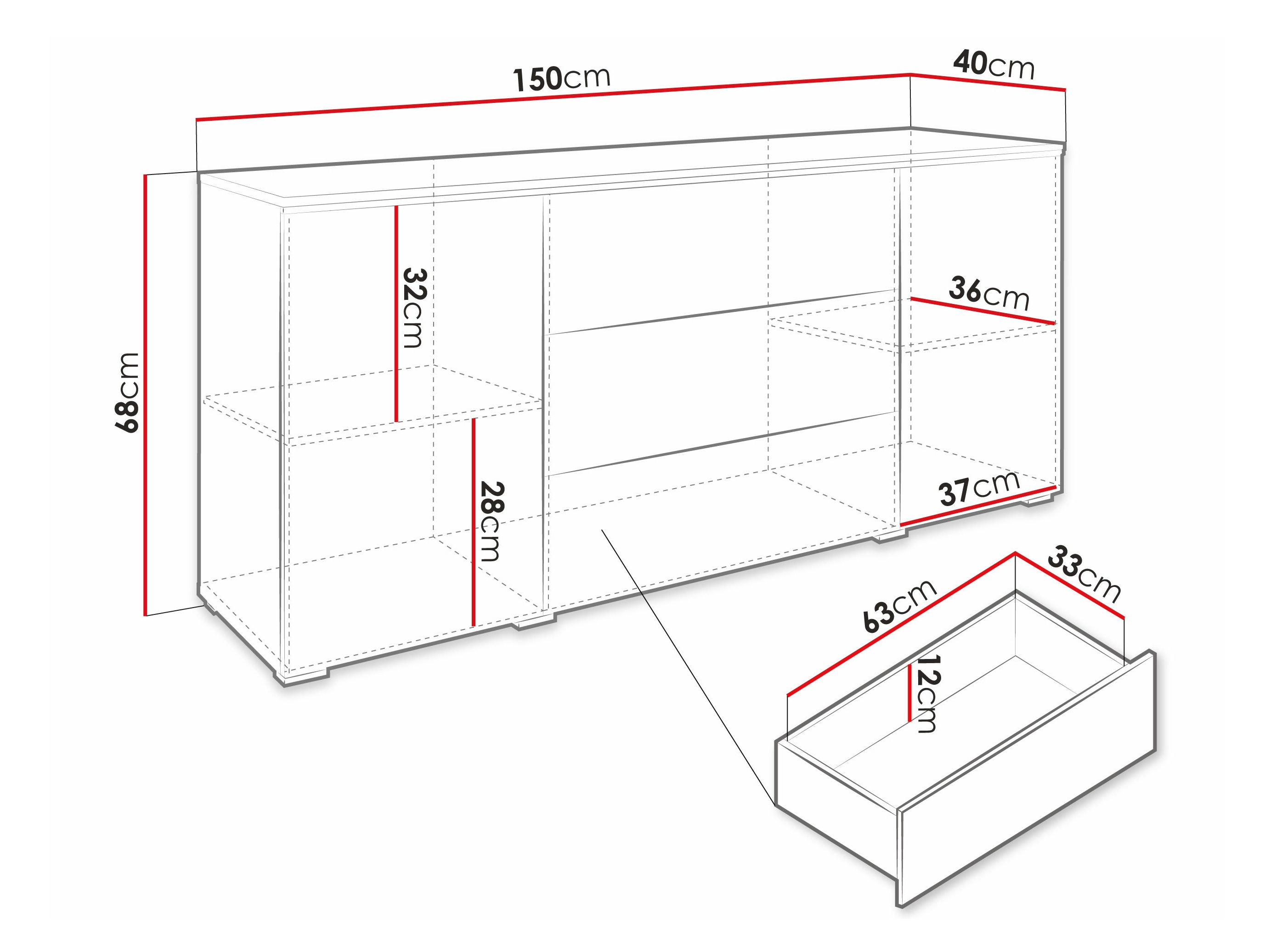 Komoda Sarasota 142 (Wotan hrast)
