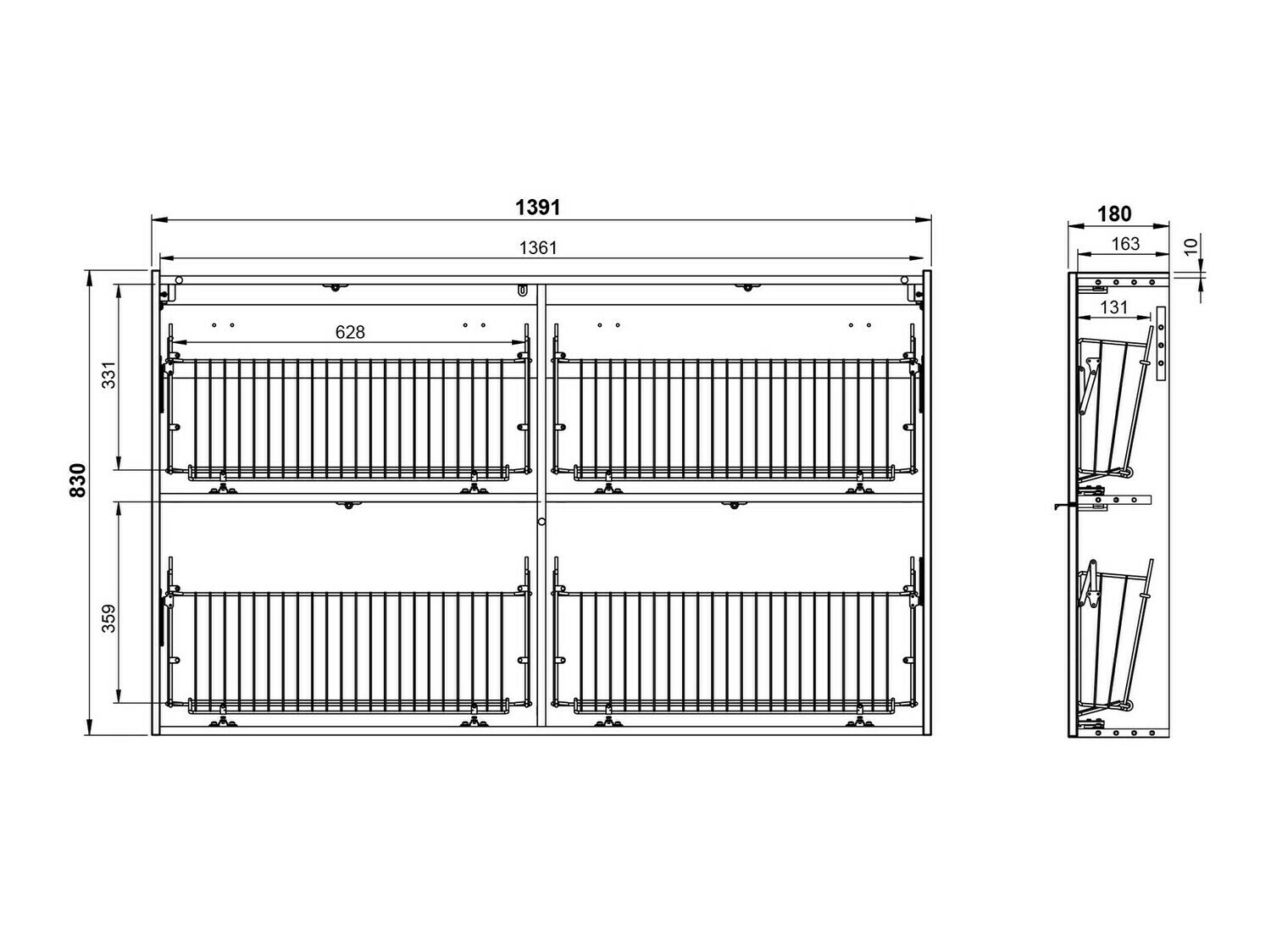 Ormarić za cipele Cirsale 108 (Zagasito ružičasta + Navarra hrast)