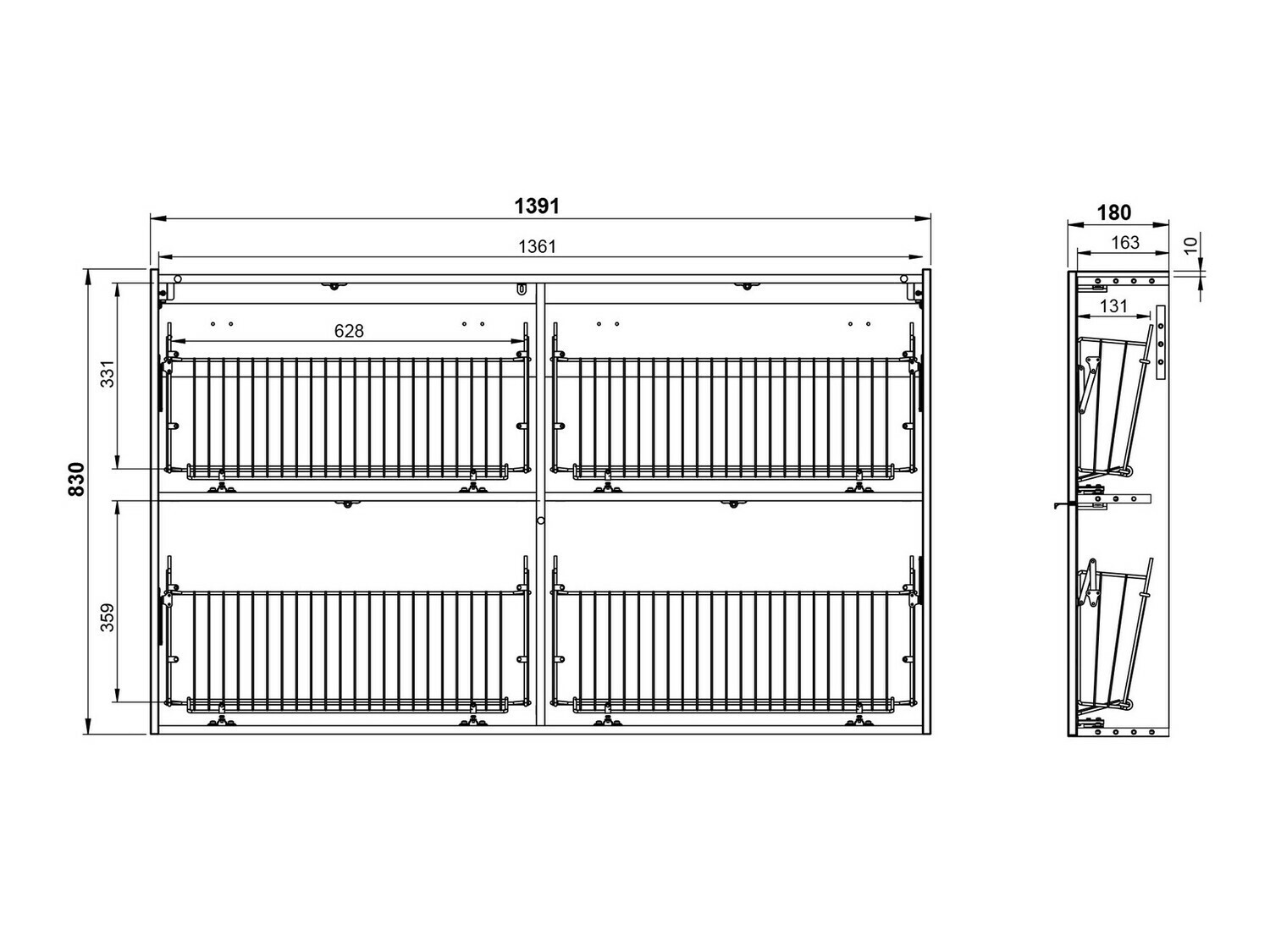 Set za hodnik Cirsale 109 (Zagasito ružičasta + Navarra hrast)