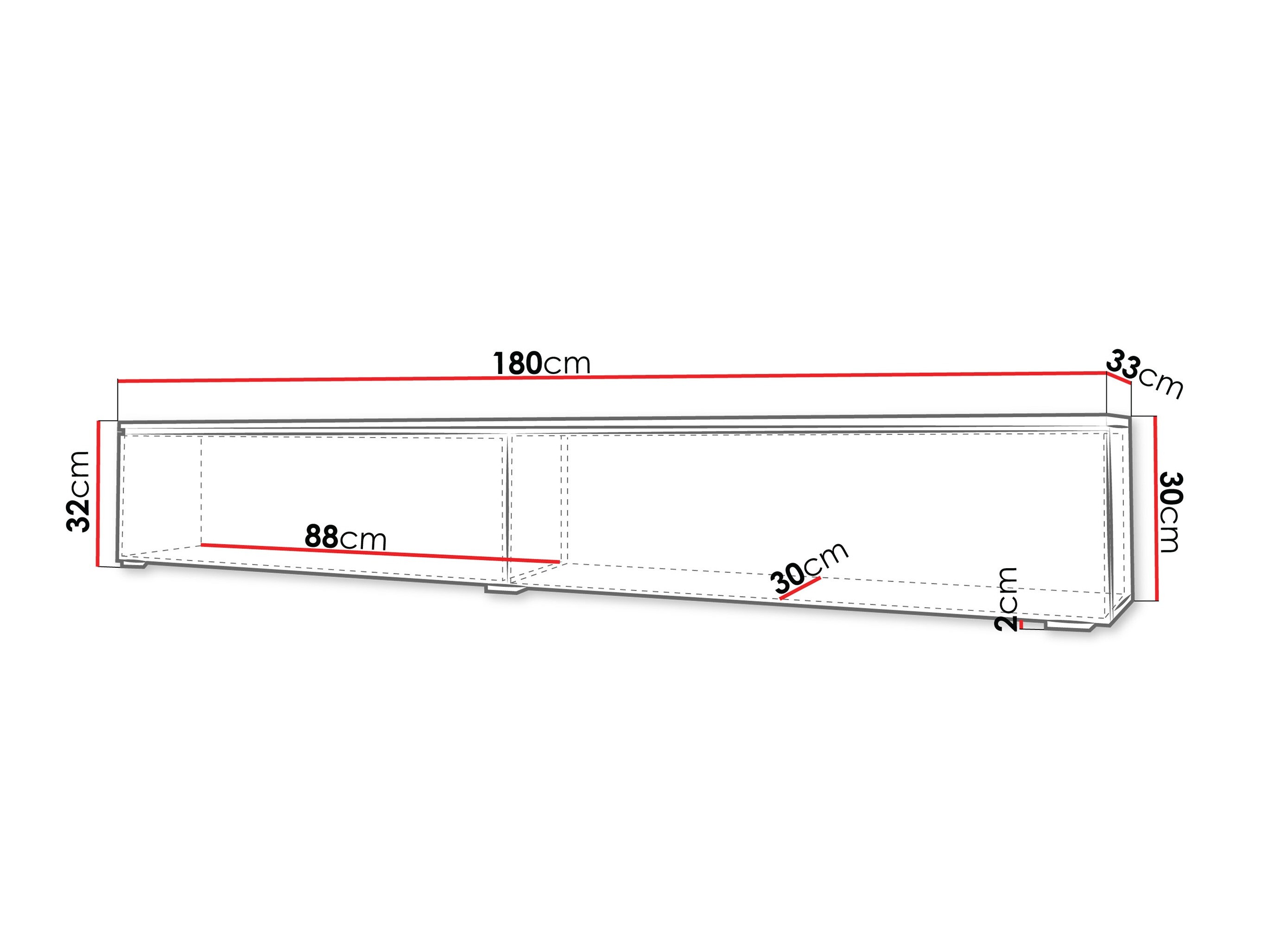 TV stol Sarasota 121 (Prašnjavo zelena)
