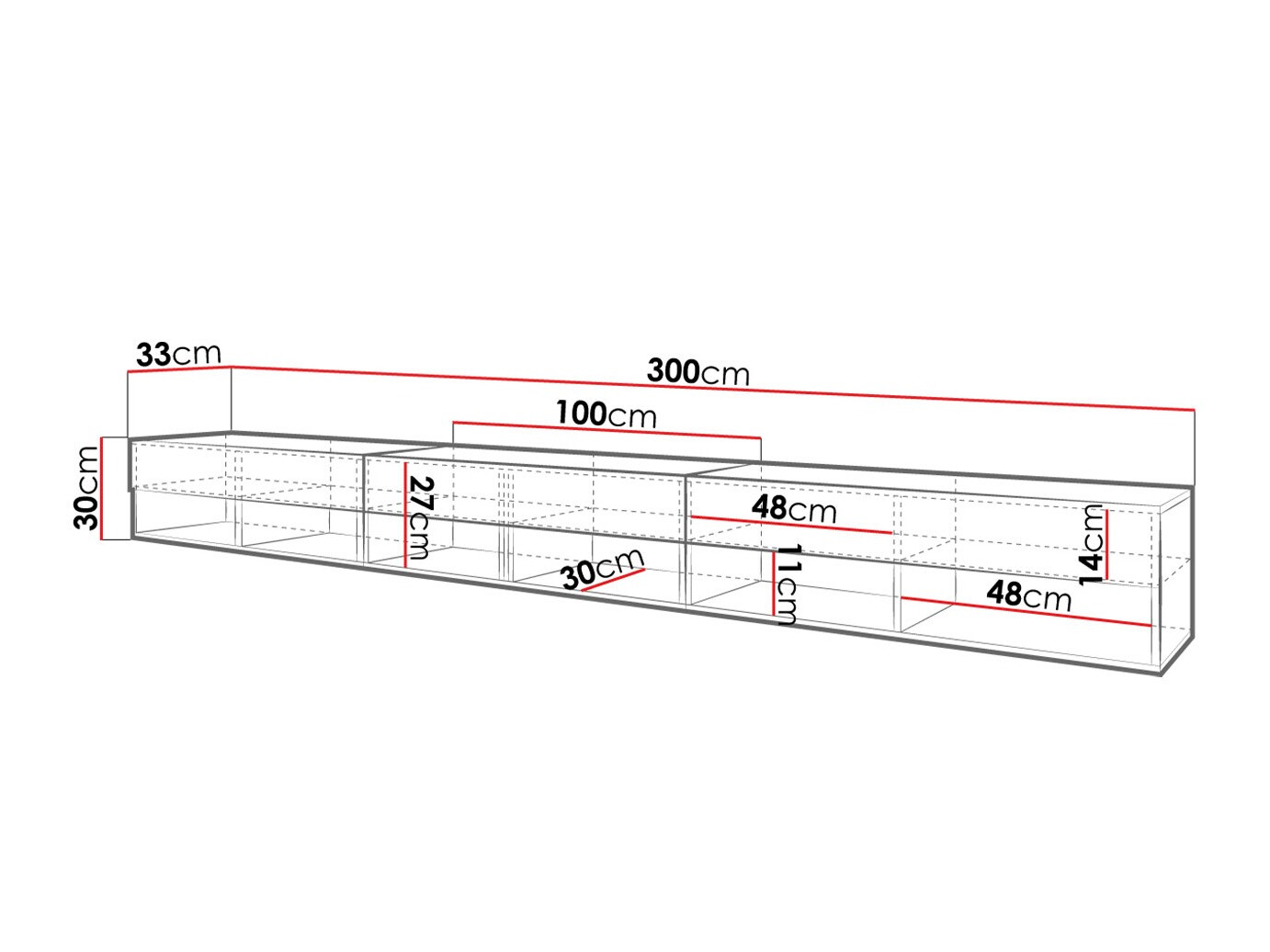 TV stol Sarasota 144 (Grafit)