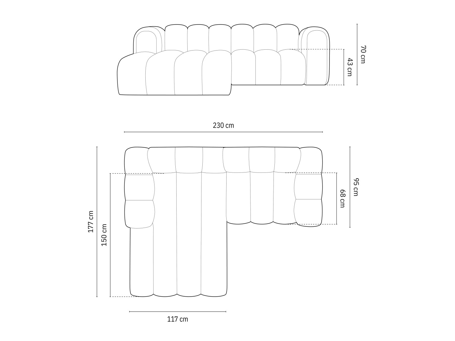Modularna kutna garnitura Cirleve 104 (Baloo 2073)