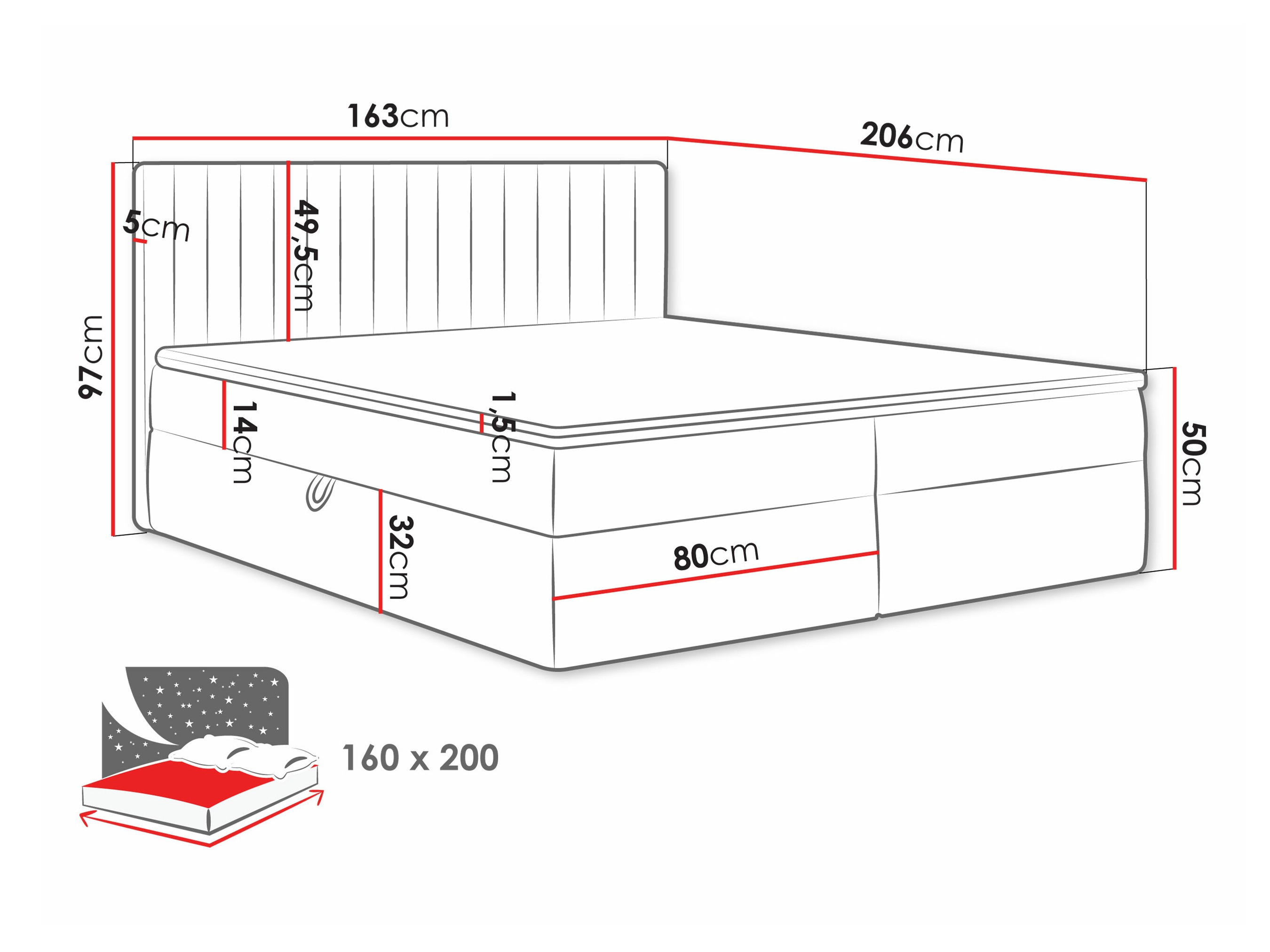 Boxspring krevet Comfivo Apis I (Manila 02)