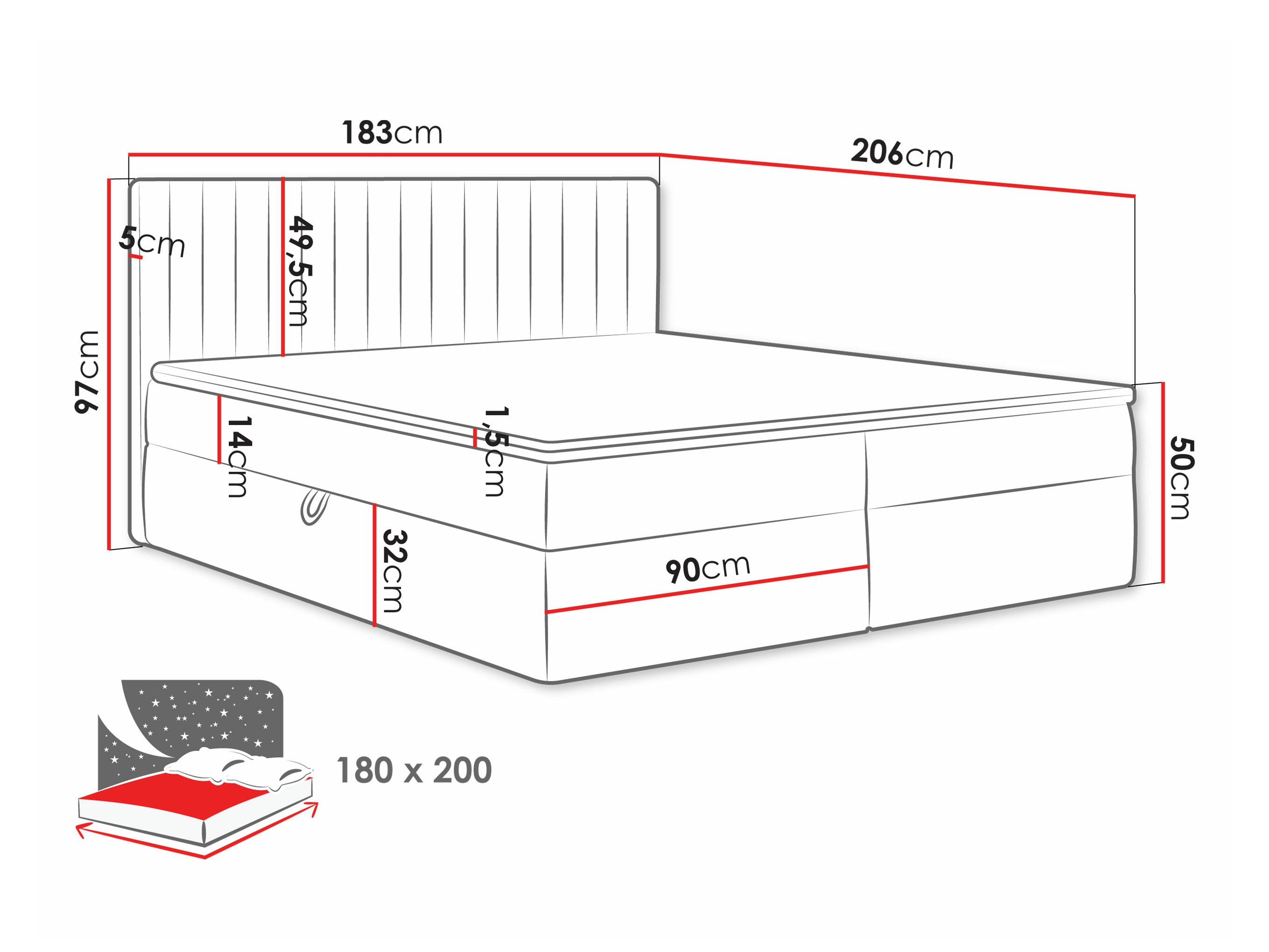 Boxspring krevet Comfivo Apis I (Polo 872)