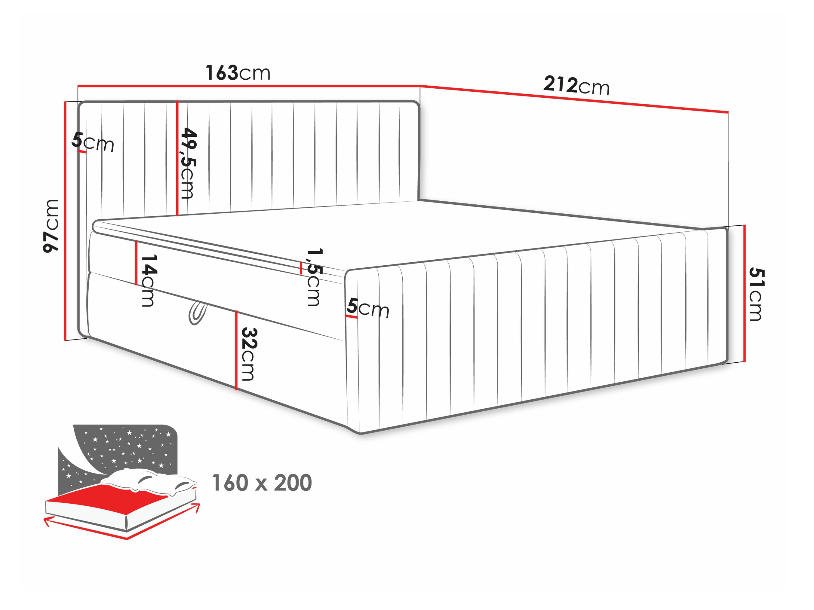 Boxspring krevet Comfivo Apis II (Polo 891)