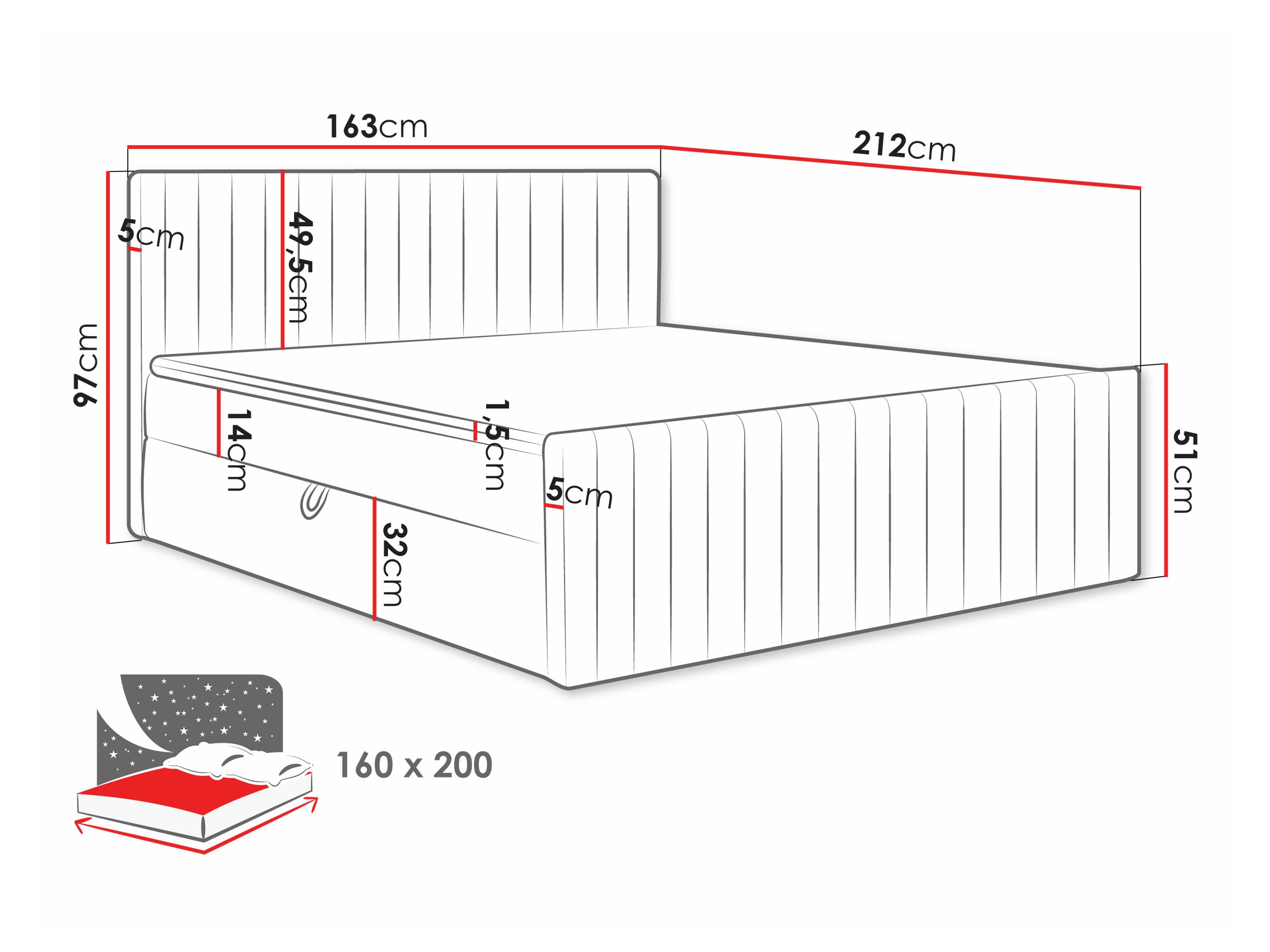 Boxspring krevet Comfivo Apis II (Polo 894)