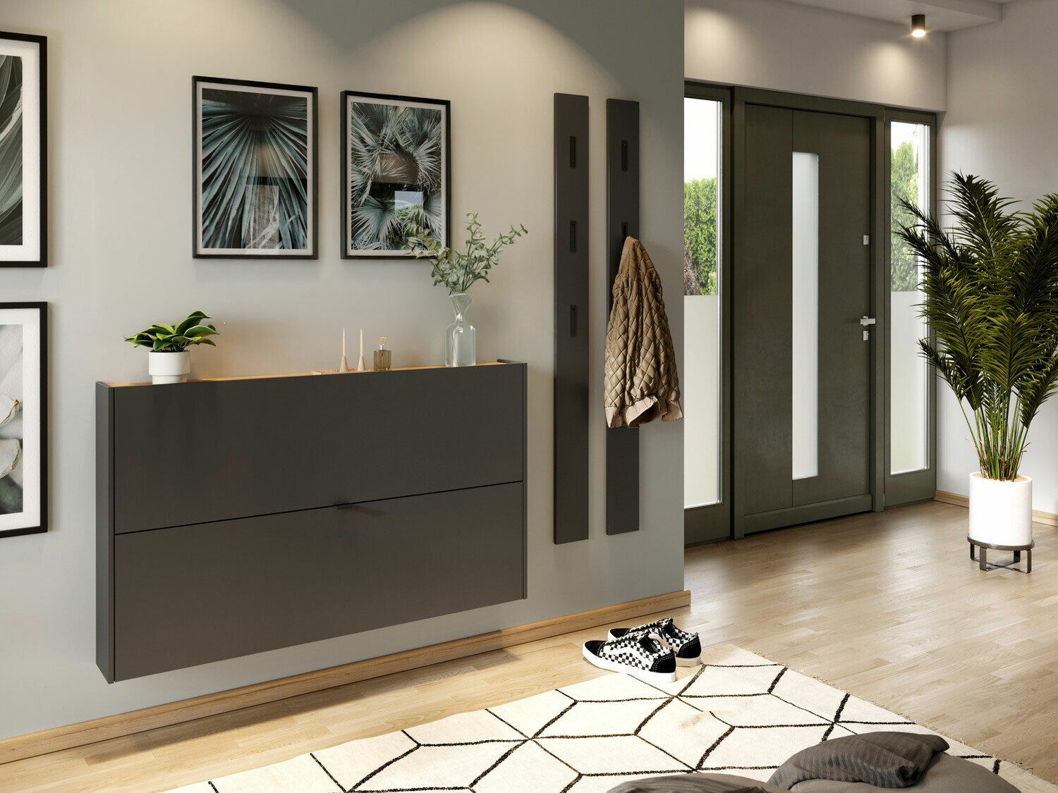 Set za hodnik Cirsale 109 (Grafit + Navarra hrast)