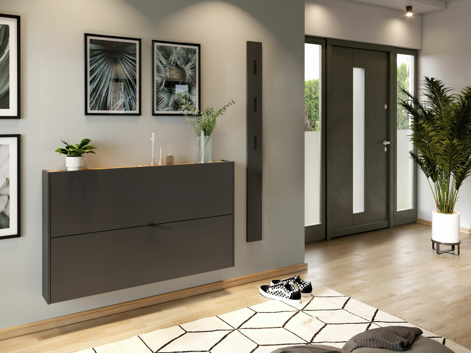 Set za hodnik Cirsale 109 (Grafit + Navarra hrast)