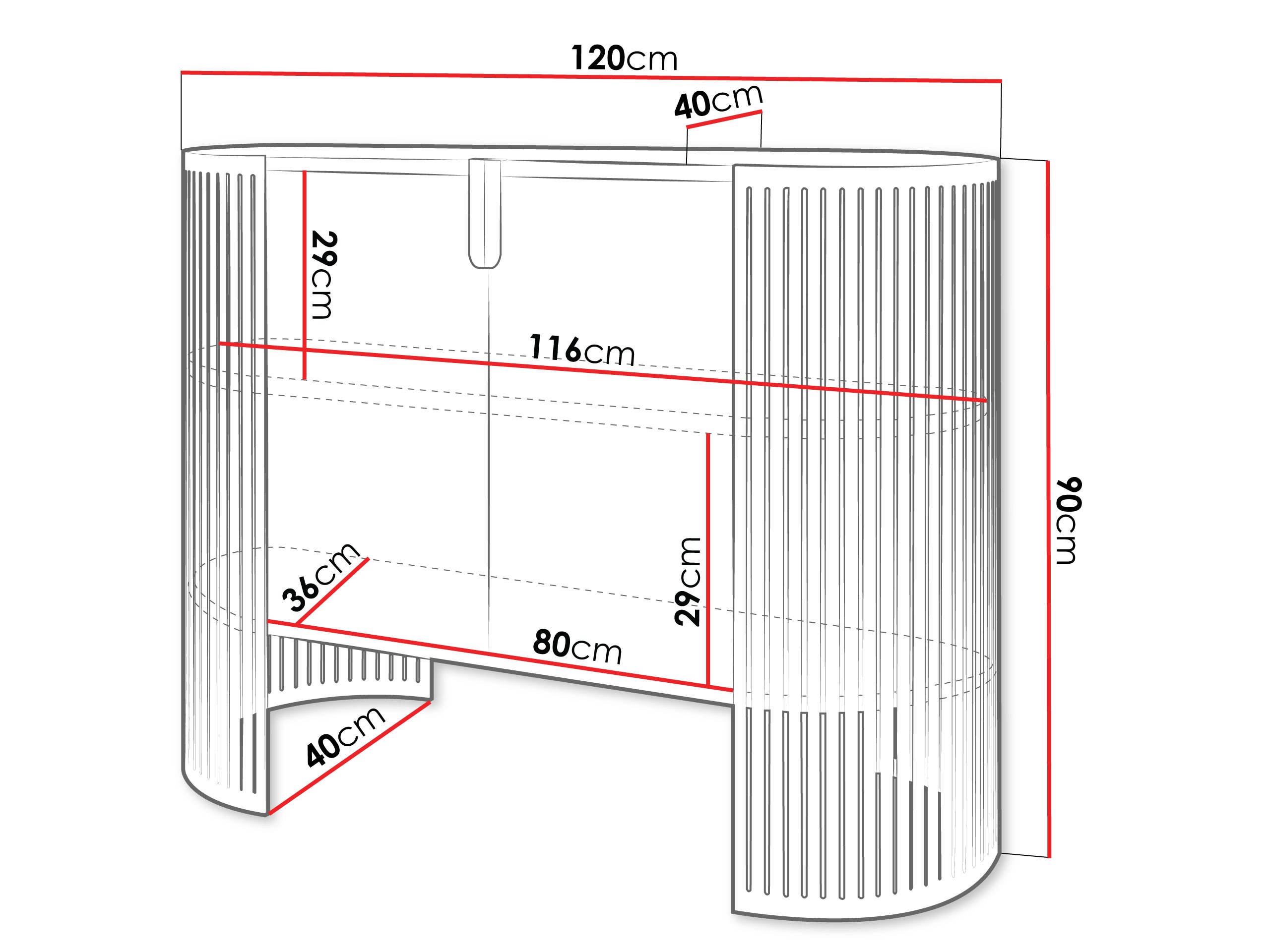 Ormarić Evanola 115 (Zlatna + Bijela)