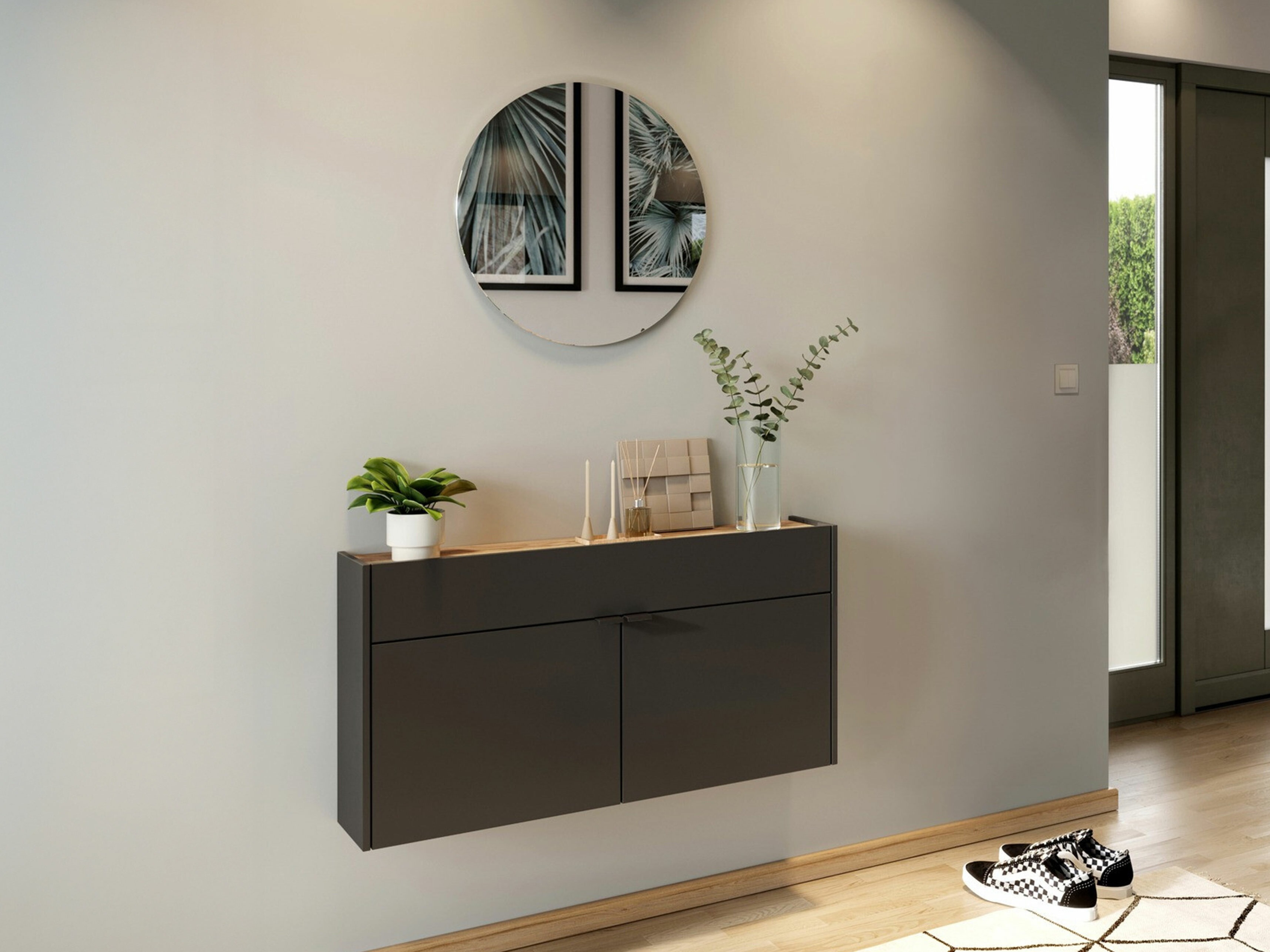 Set za hodnik Cirsale 106 (Grafit + Navarra hrast)