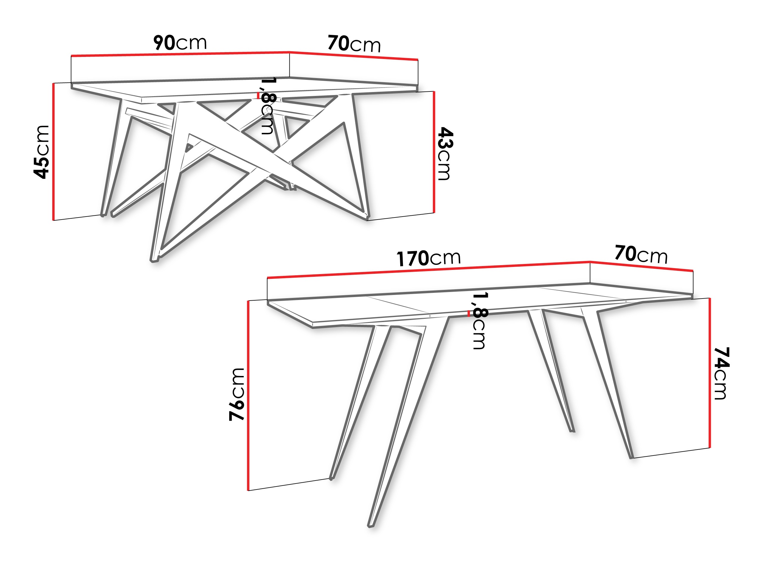 Transformirajući stolić za kavu Oswego 150 (Zlatni hrast Craft + Crna)