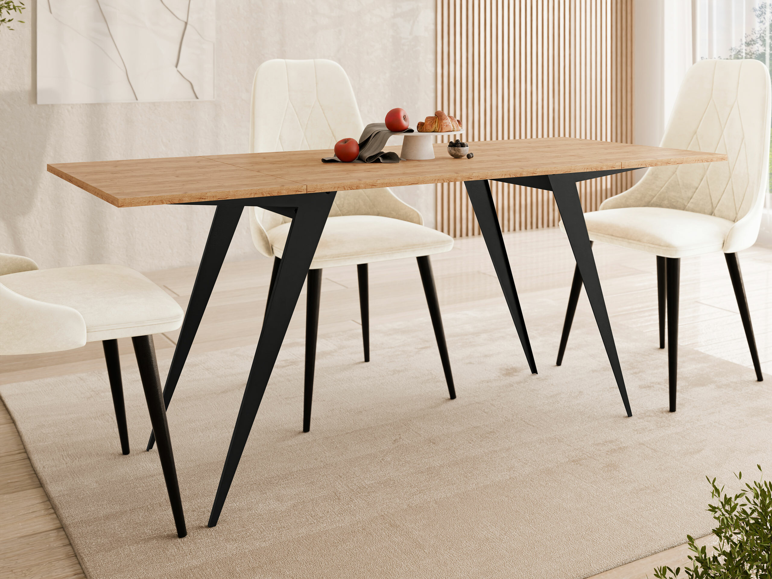 Transformirajući stolić za kavu Oswego 150 (Zlatni hrast Craft + Crna)