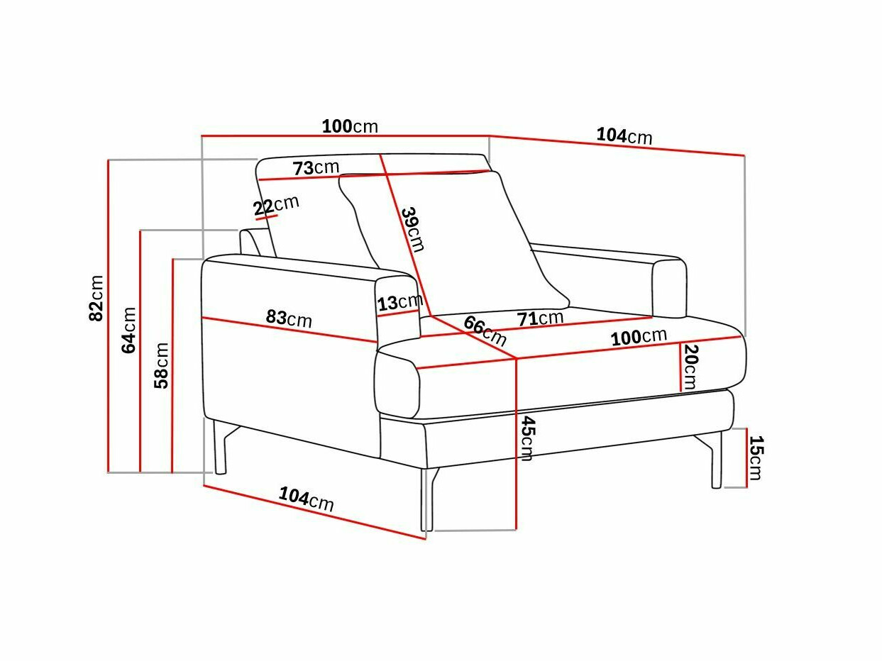 Fotelja Elisonu 102 (Silencio 34)