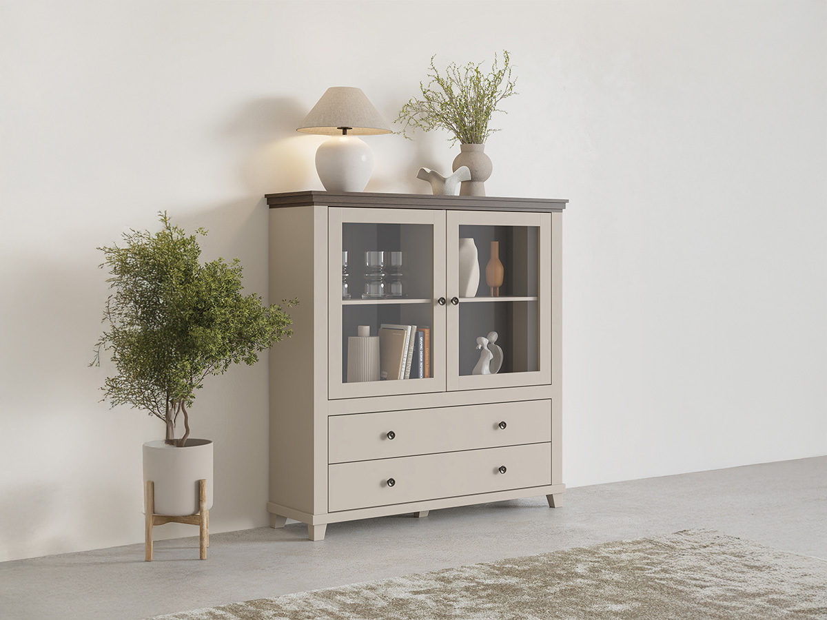 Komoda Tolnue 105 (Svijetlo bež + Hrast)