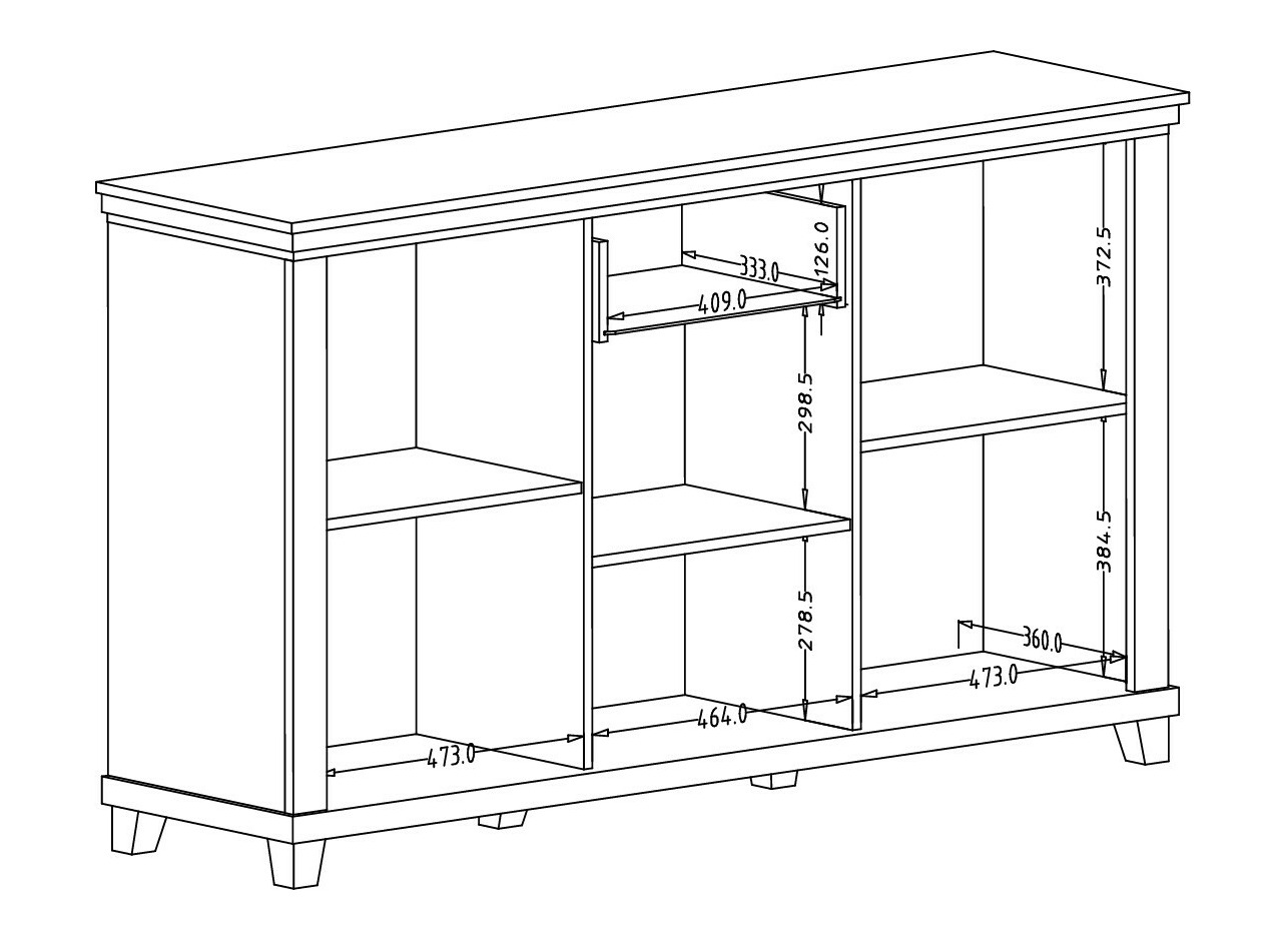 Komoda Tolnue 106 (Svijetlo bež + Hrast)