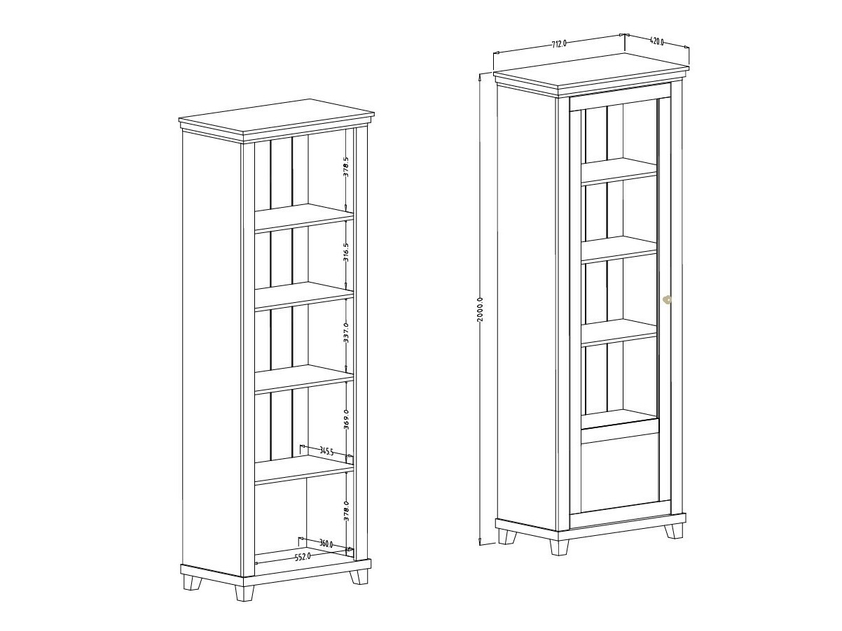 Polica Tolnue 101 (Tamnozelena + Hrast Lefkas)