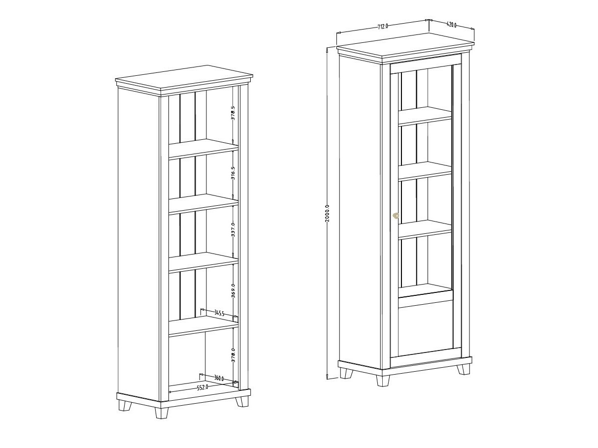 Polica Tolnue 101 (Tamnozelena + Hrast lefkas)
