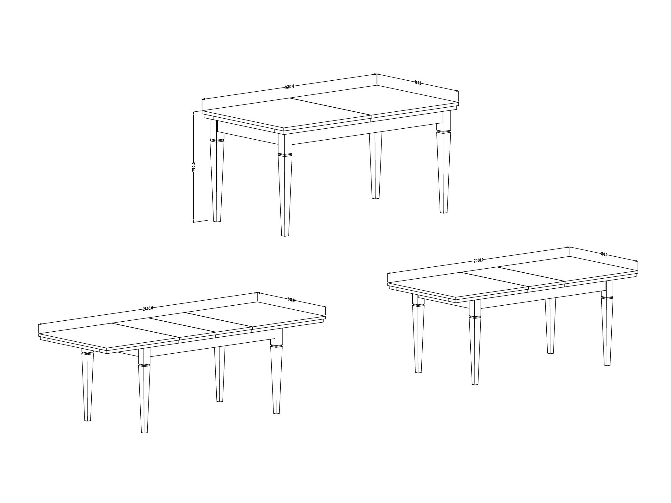 Stol Tolnue 107 (Tamnozelena + Hrast Lefkas)