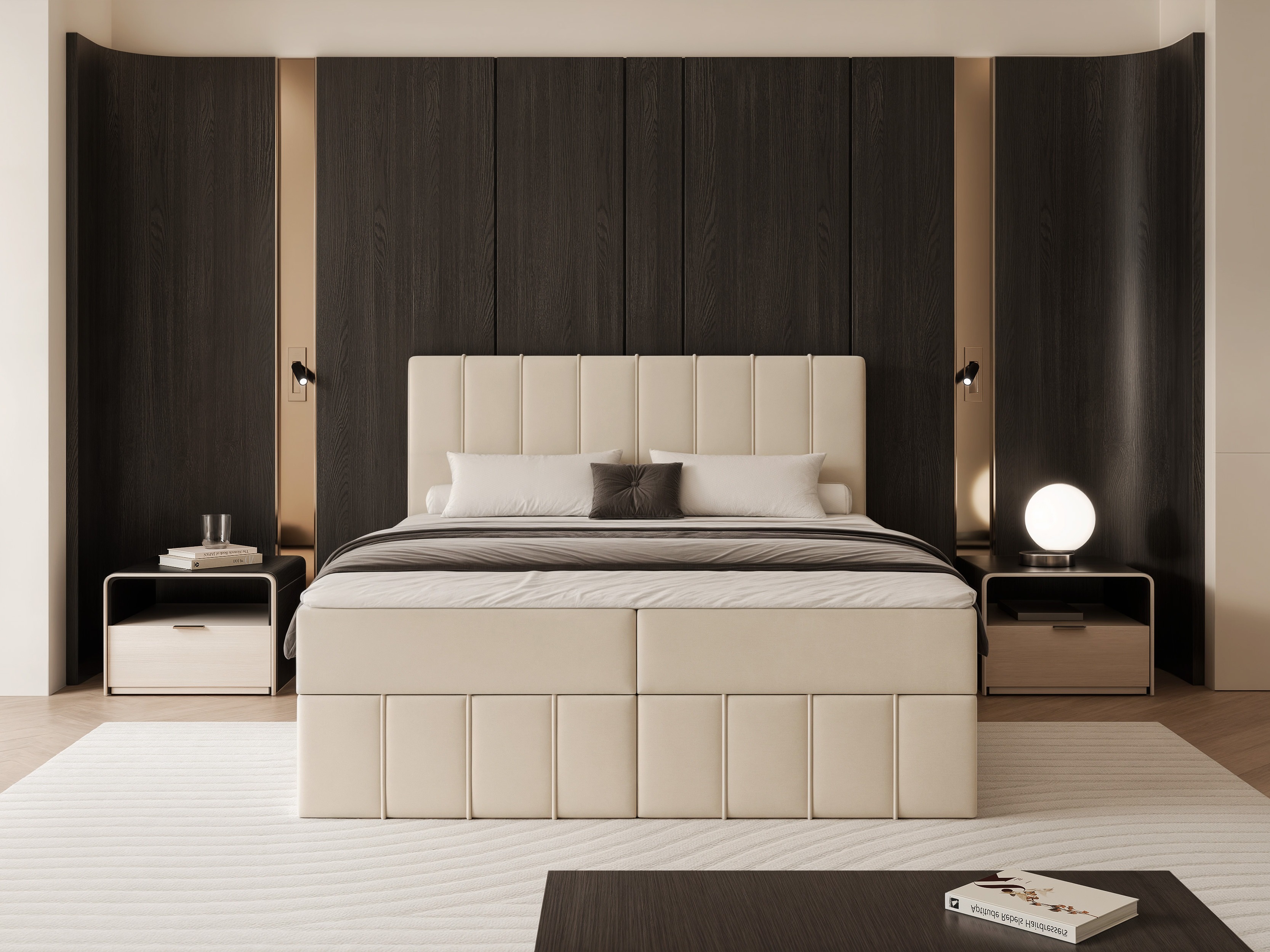 Boxspring krevet Martinez 125 (Lumi 03)