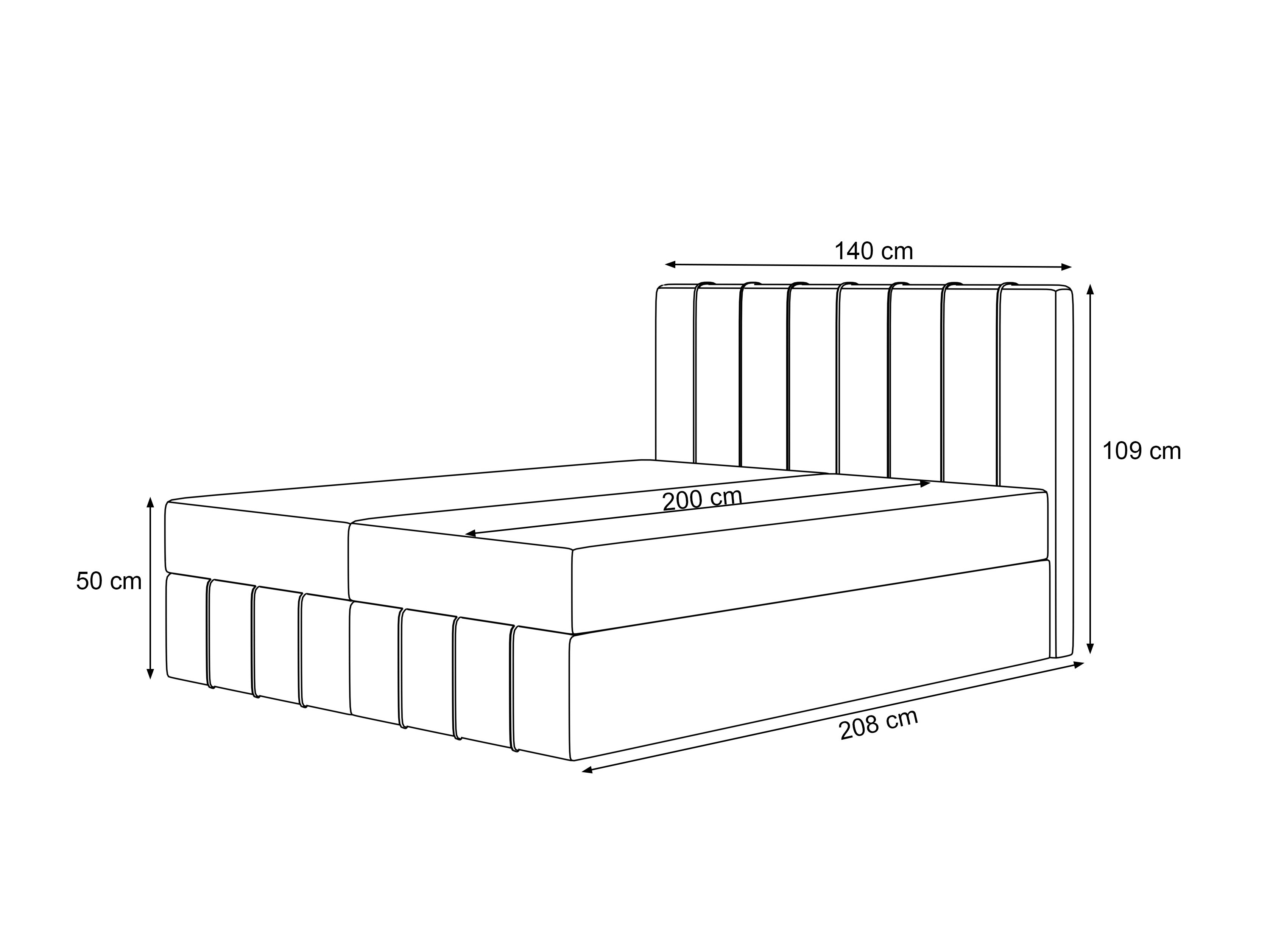 Boxspring krevet Martinez 125 (Lumi 11)
