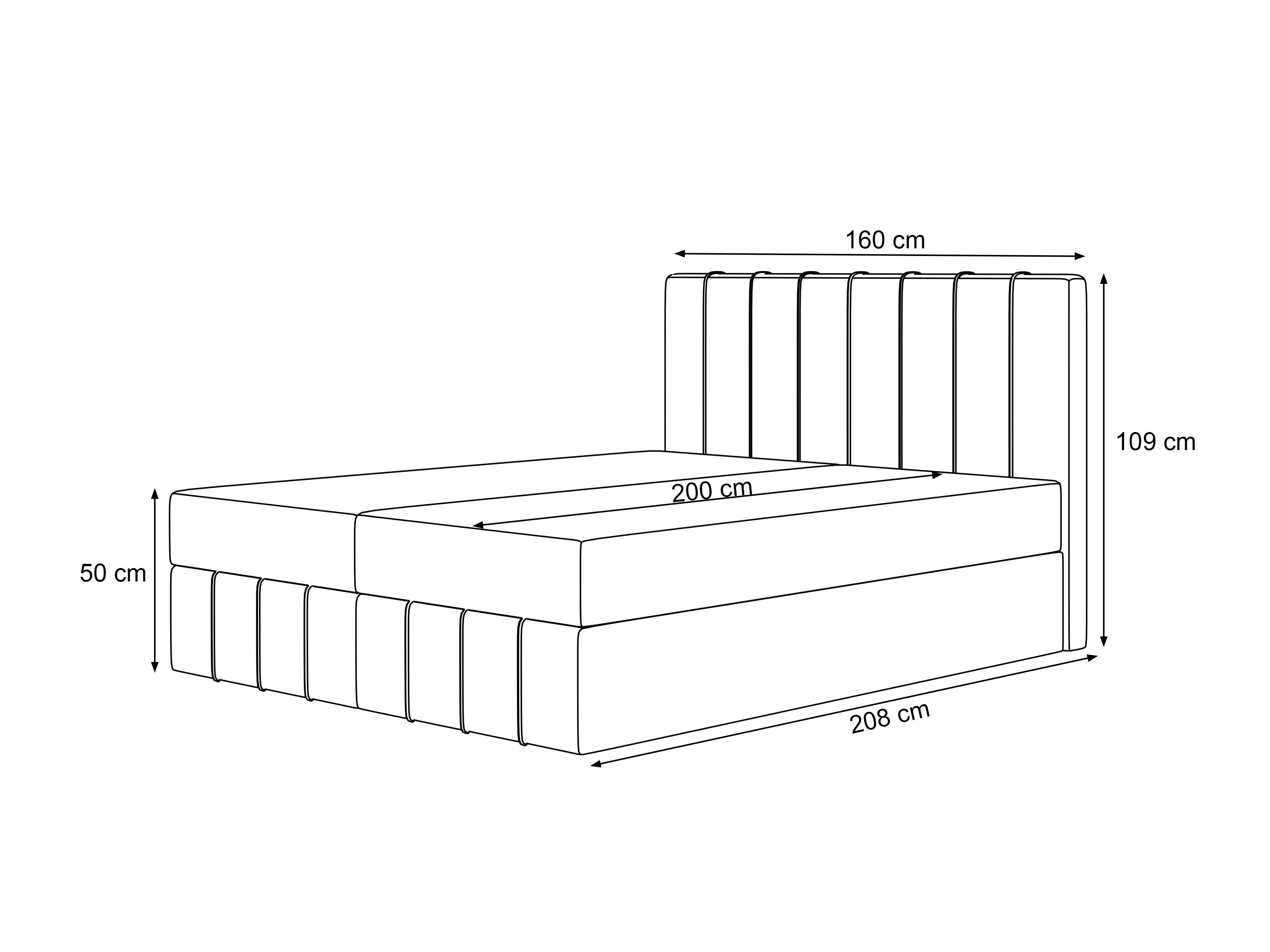 Boxspring krevet Martinez 125 (Lumi 11)