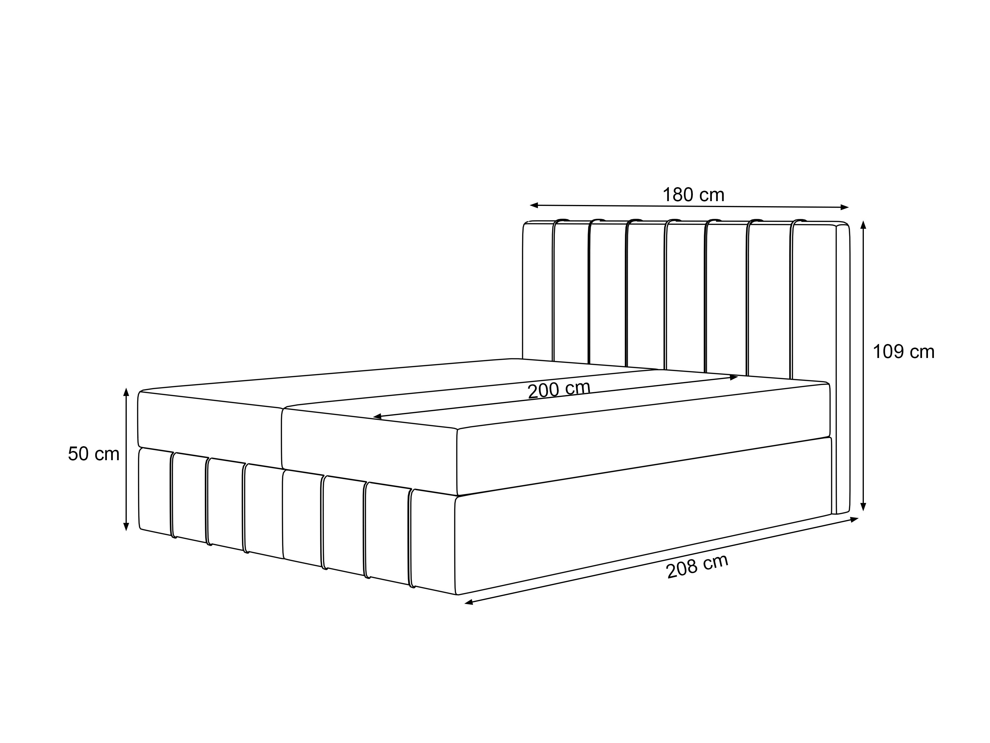 Boxspring krevet Martinez 125 (Lumi 11)