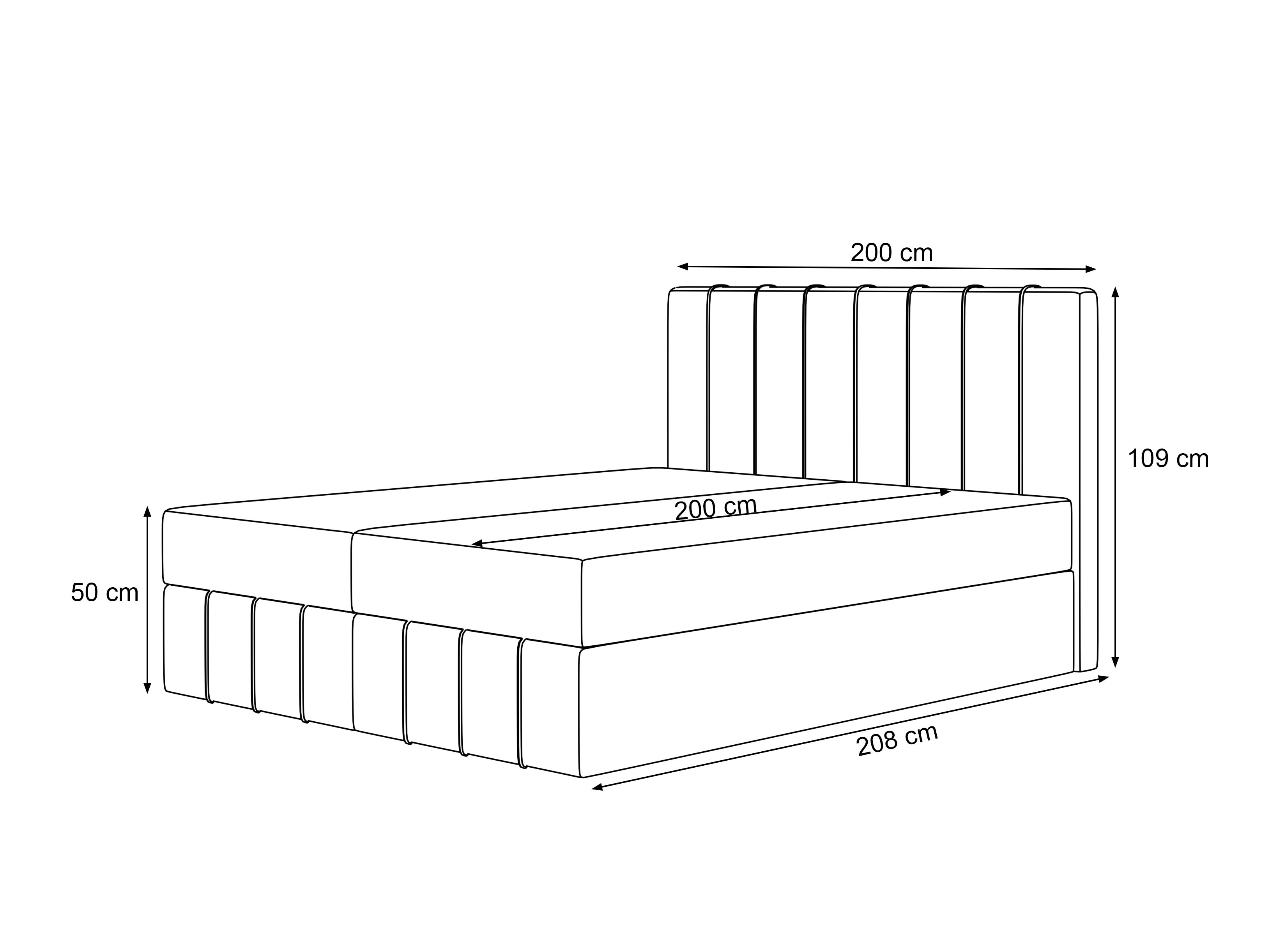 Boxspring krevet Martinez 125 (Lumi 11)
