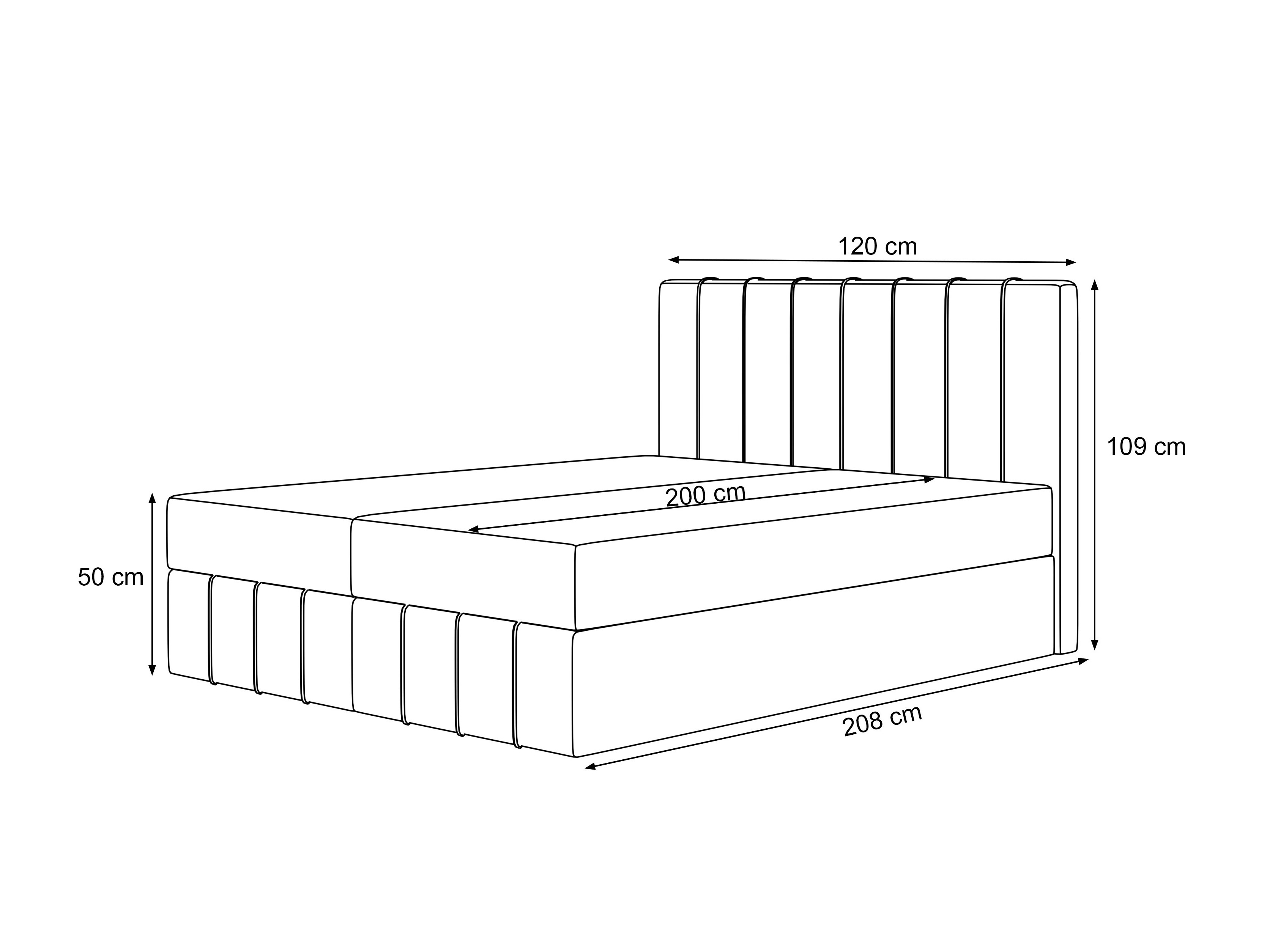 Boxspring krevet Martinez 125 (Lumi 35)