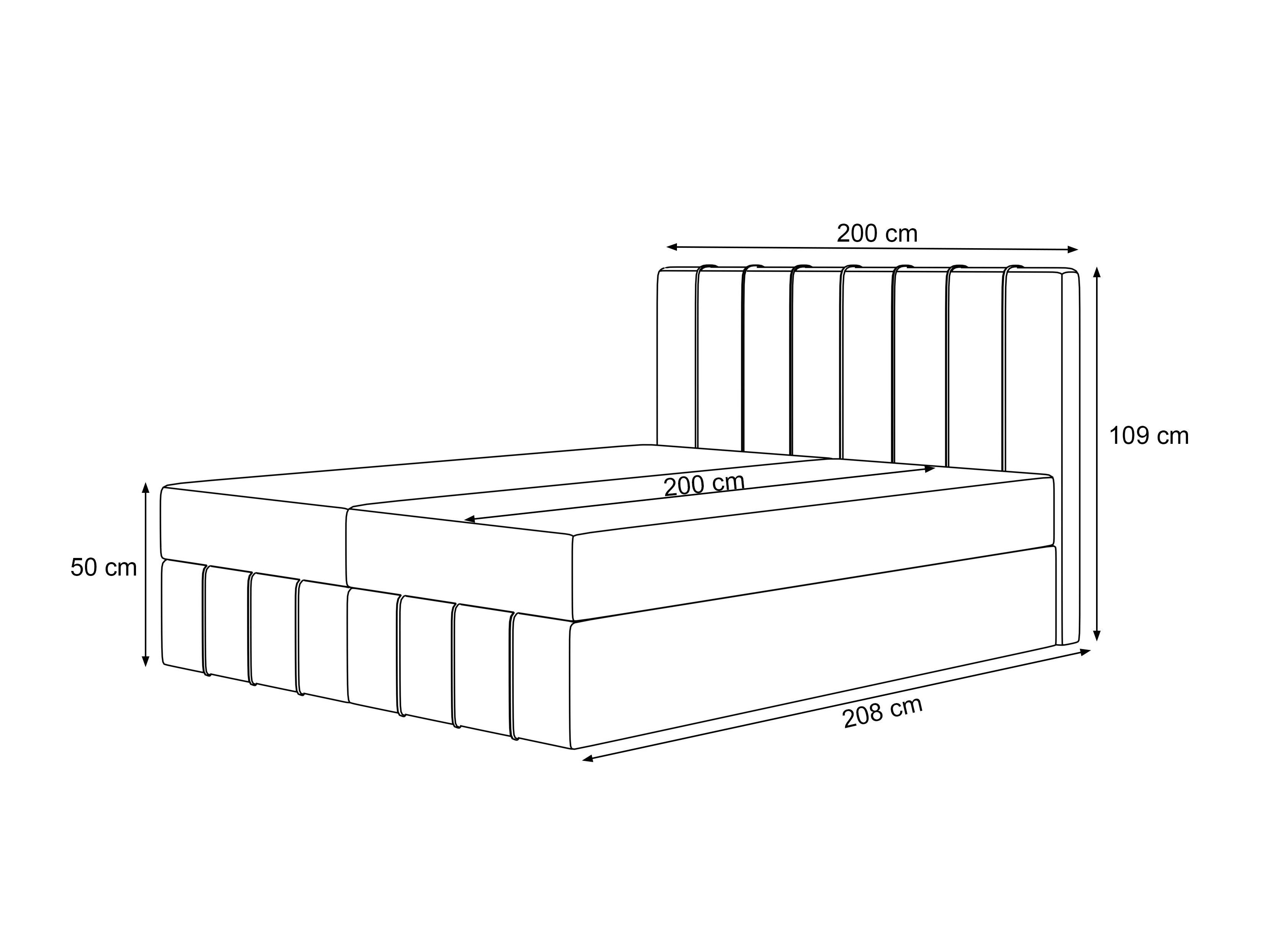 Boxspring krevet Martinez 125 (Lumi 35)