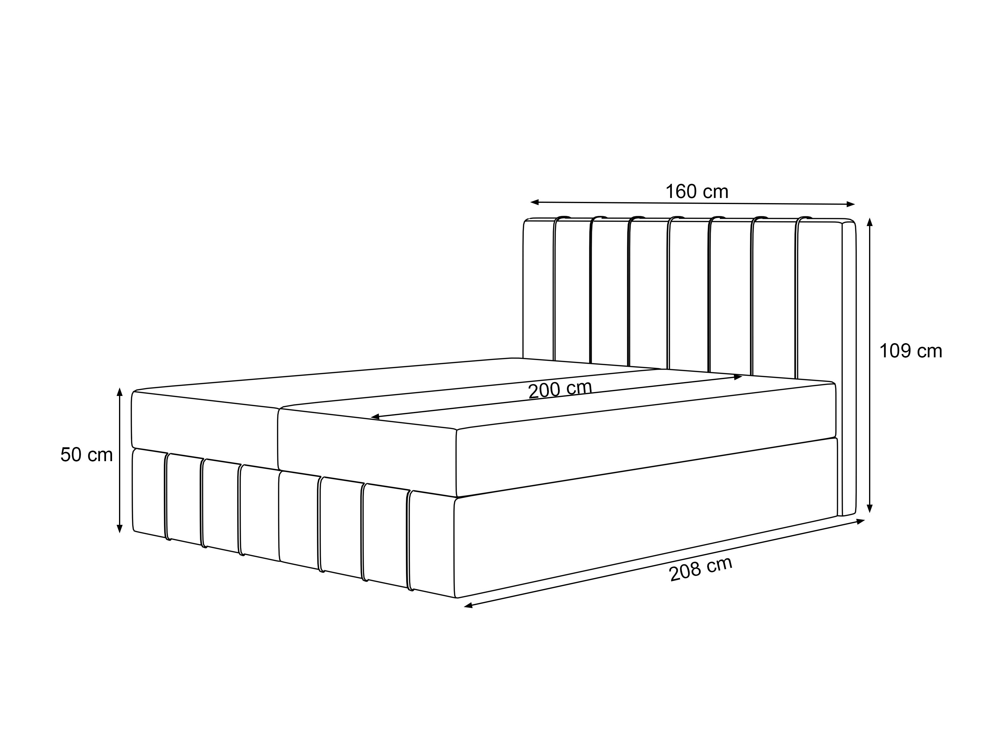 Boxspring krevet Martinez 125 (Lumi 84)