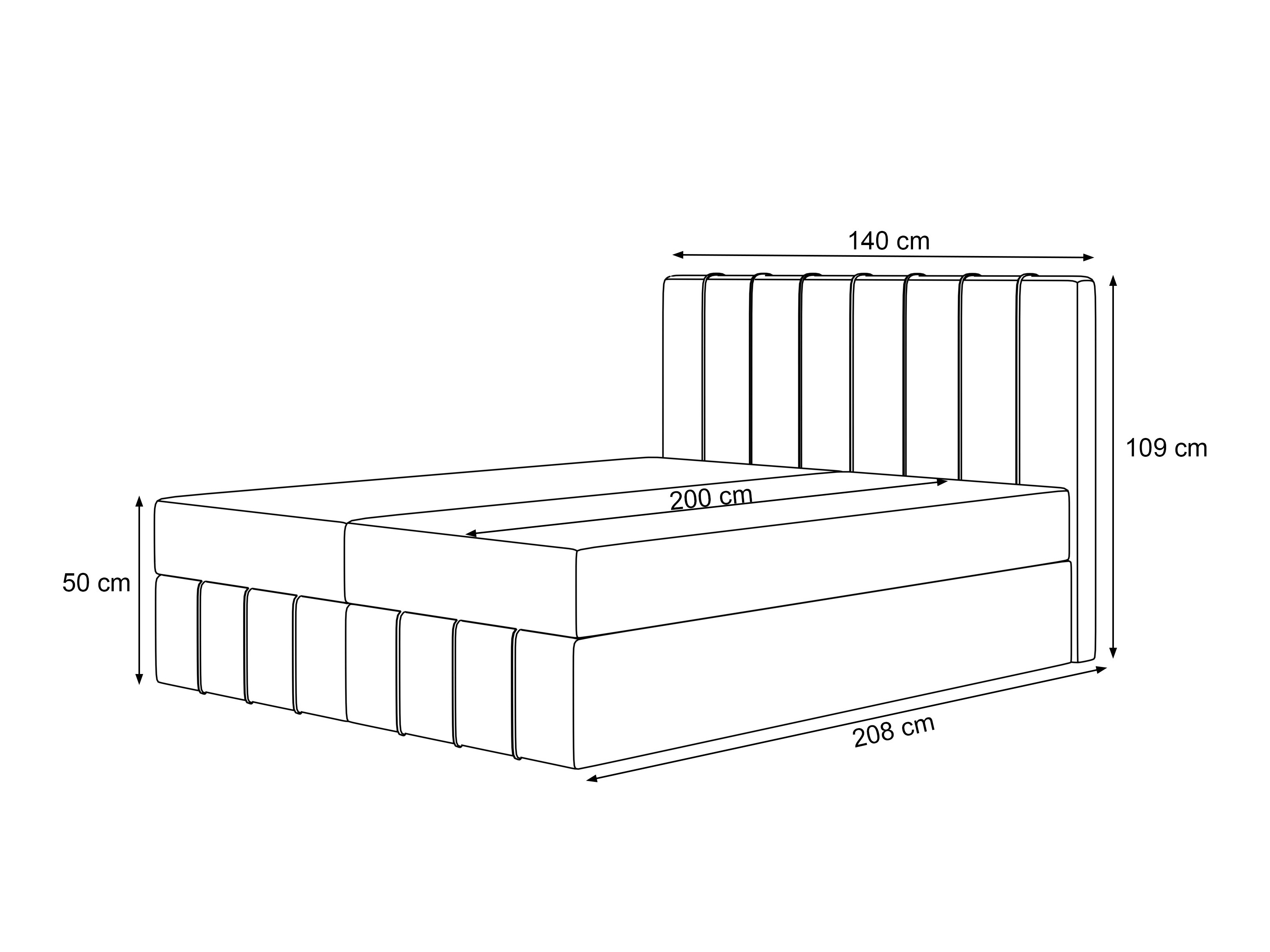 Boxspring krevet Martinez 125 (Lumi 84)