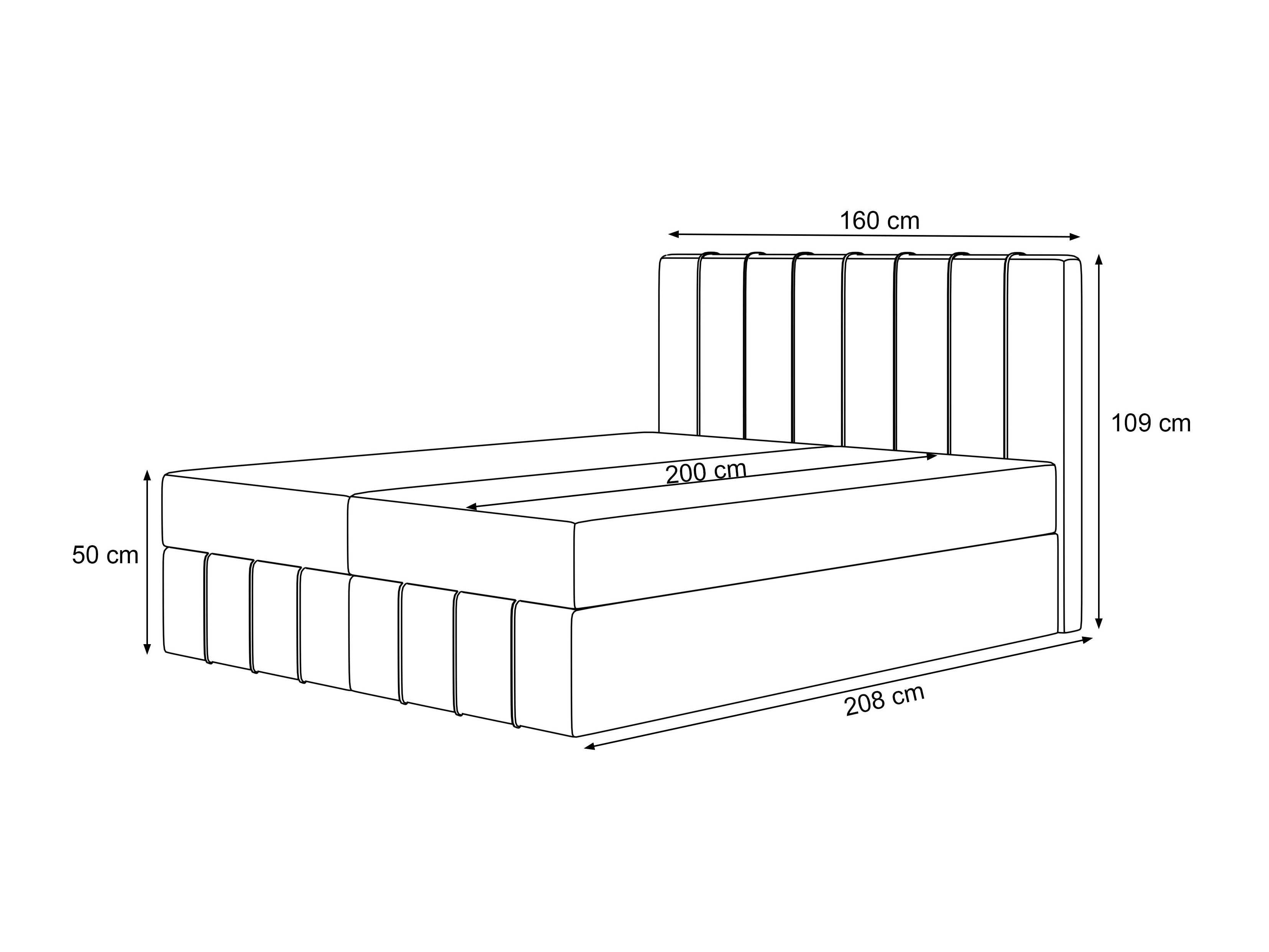 Boxspring krevet Martinez 125 (Melody 07)