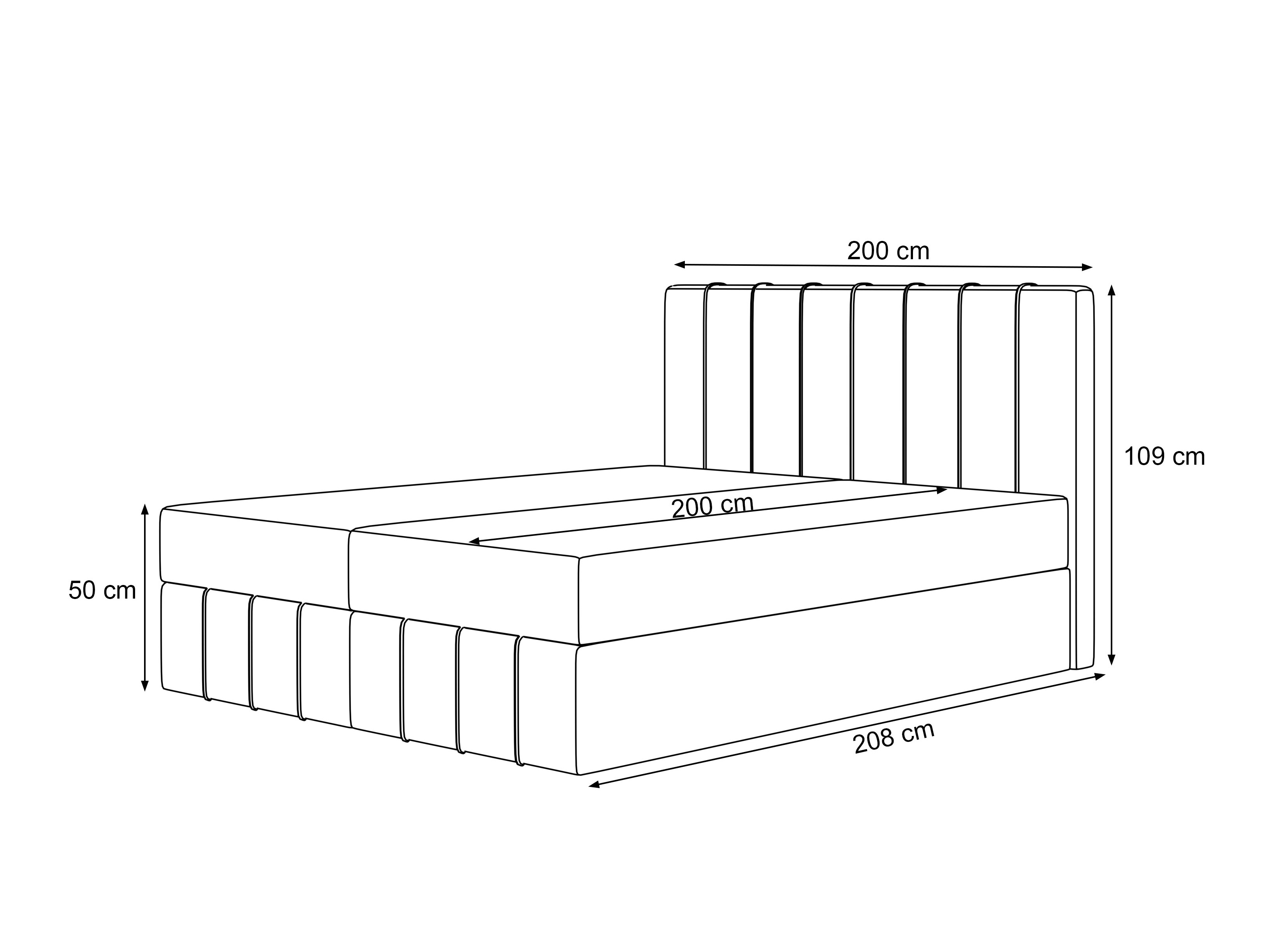 Boxspring krevet Martinez 125 (Melody 13)