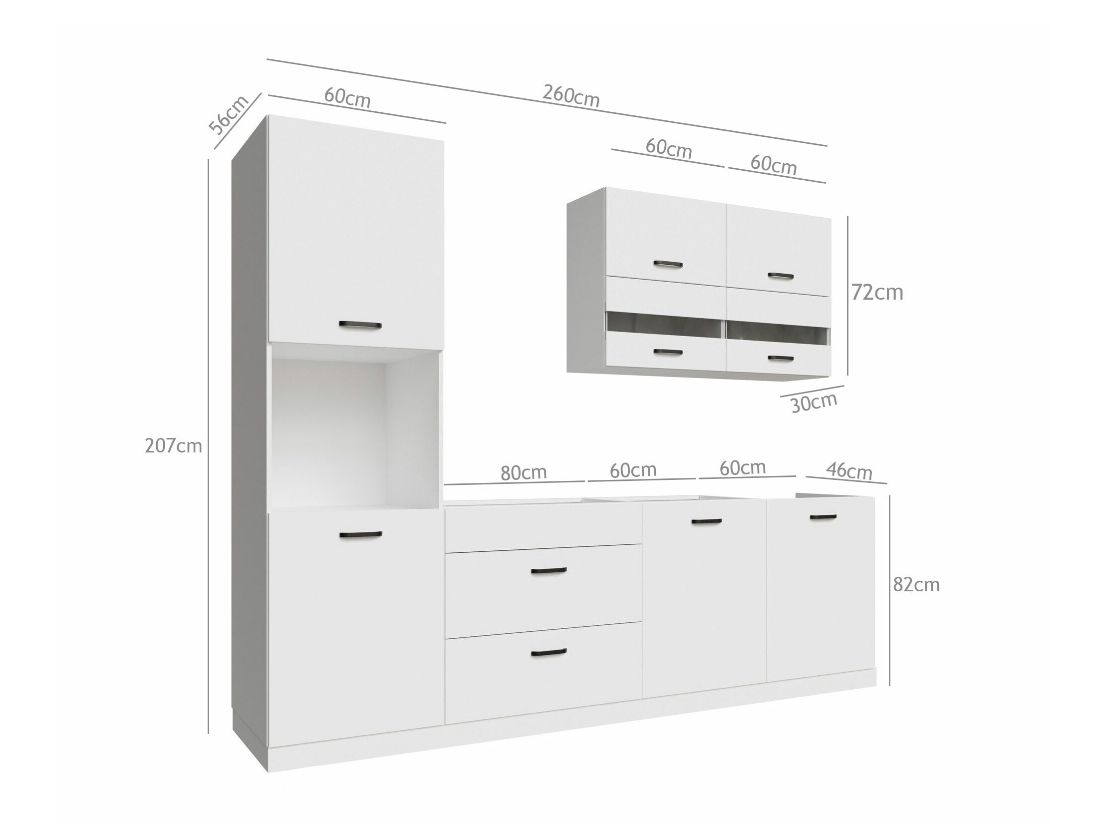 Modularan kuhinjski set Top White 170