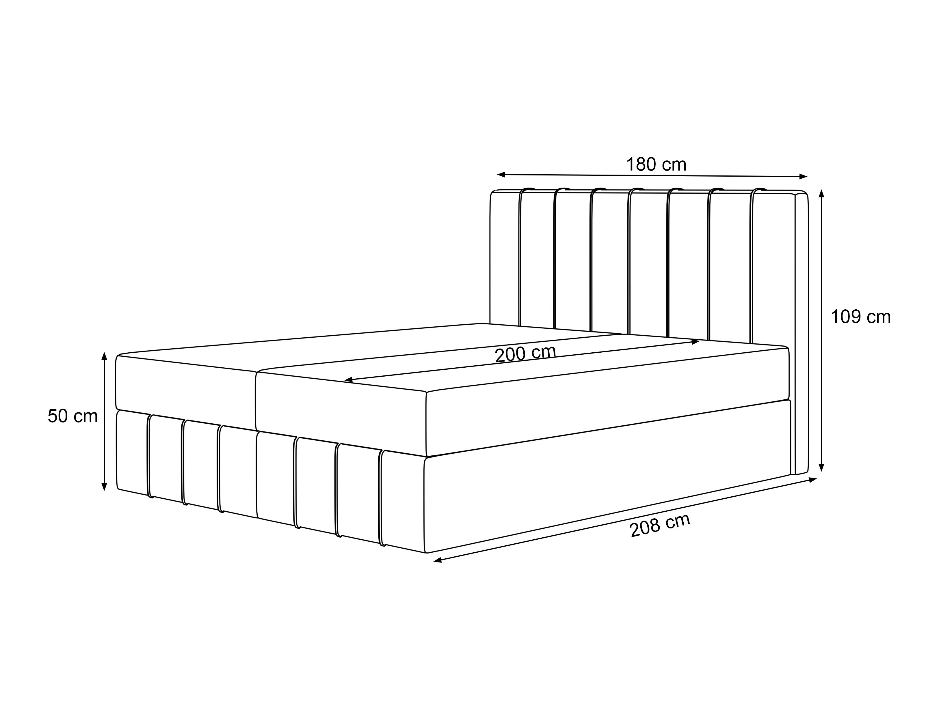 Boxspring krevet Martinez 125 (Piane 03)