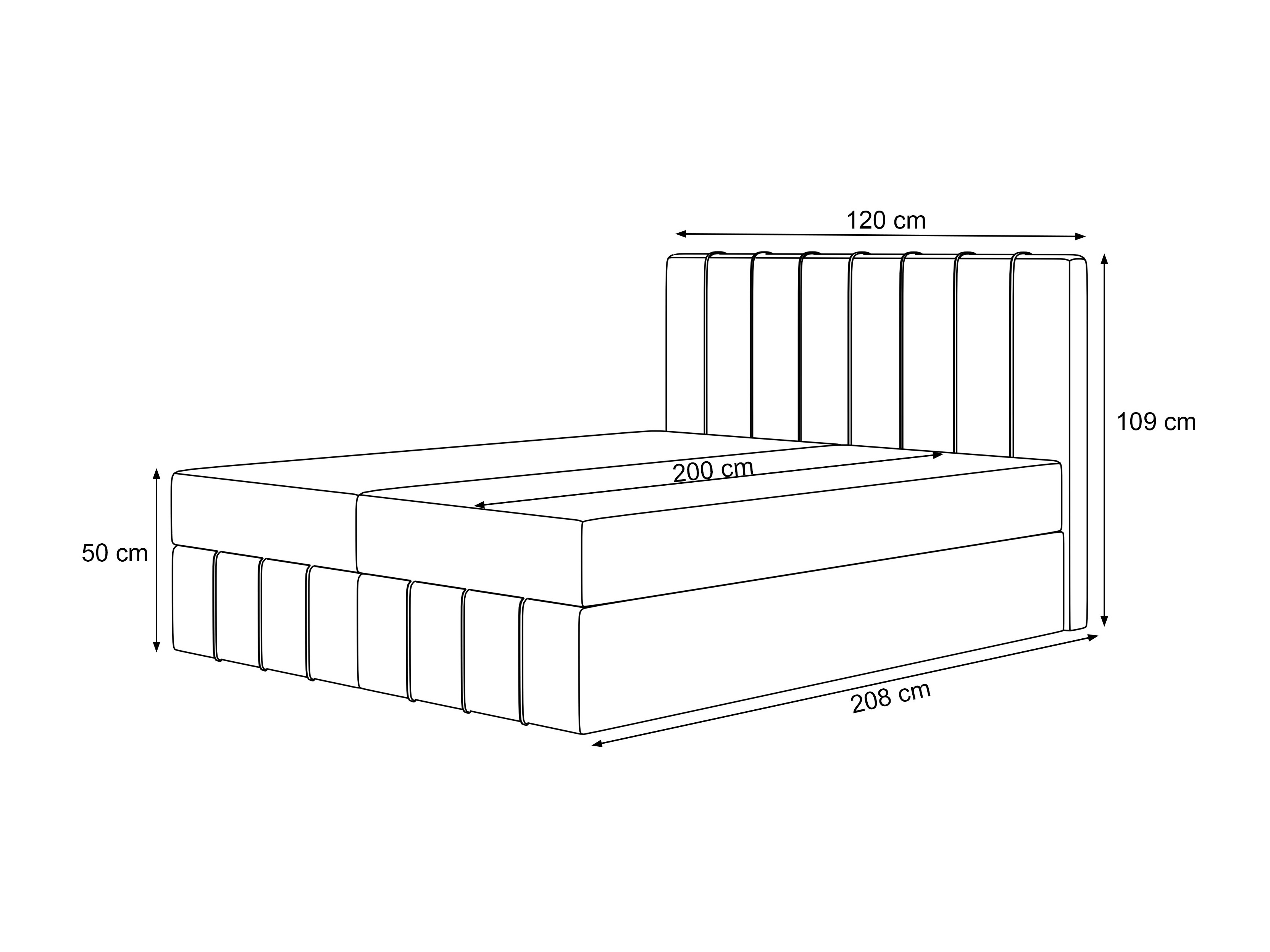 Boxspring krevet Martinez 125 (Piane 03)
