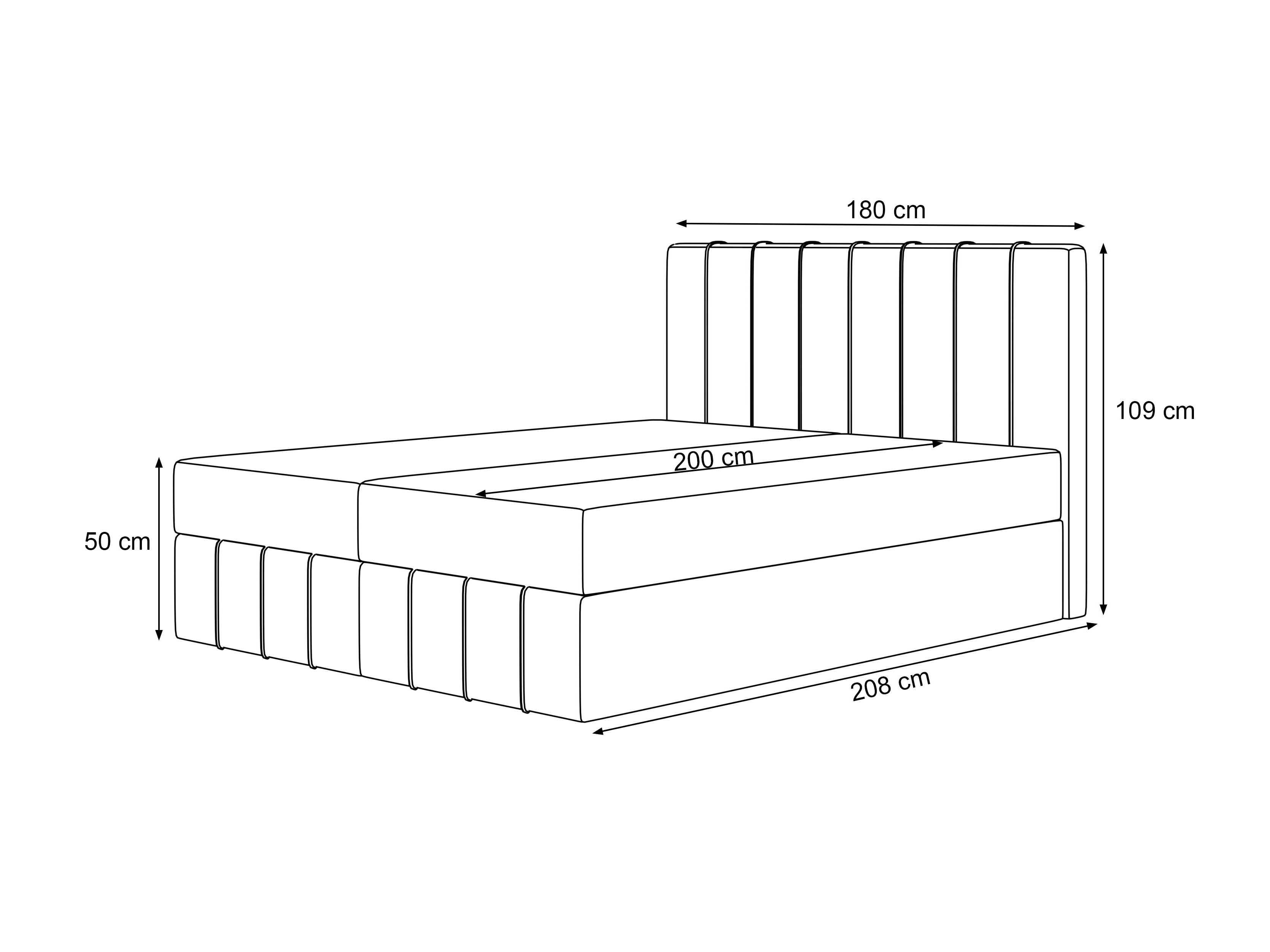 Boxspring krevet Martinez 125 (Piane 18)