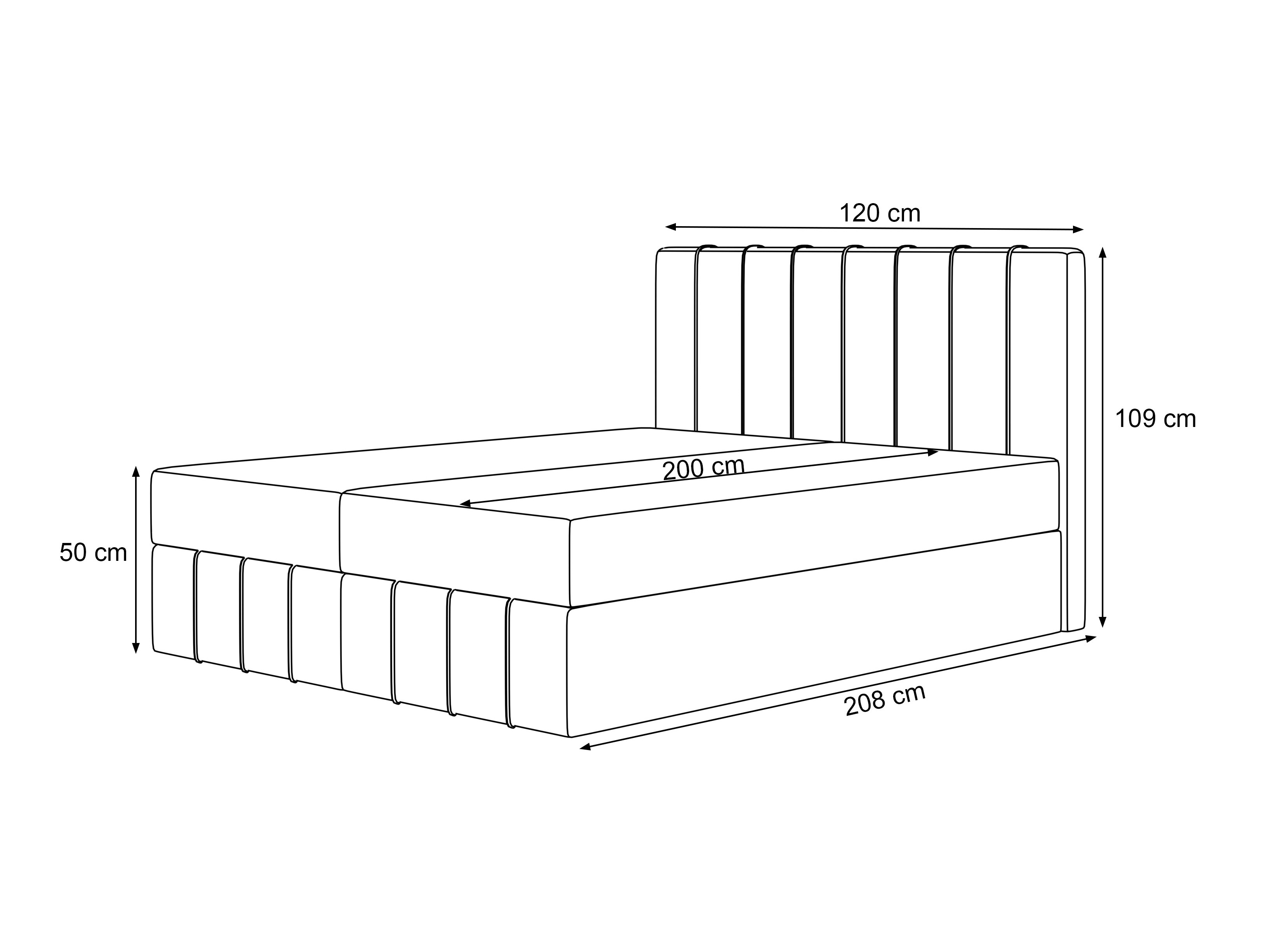 Boxspring krevet Martinez 125 (Piano 02)